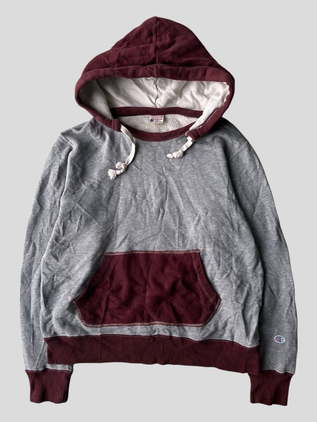 Vintage Vintage 1940s Running Man Afterhood 2 Tones Loopwheel Hoodie Size US M / EU 48-50 / 2 - 1 Thumbnail