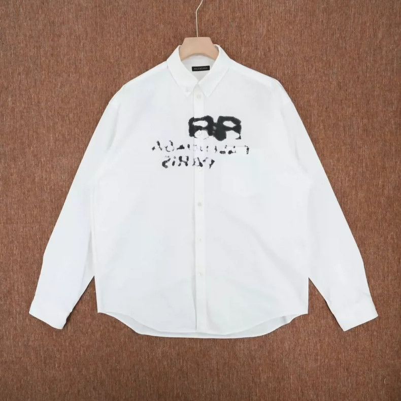 Balenciaga Balenciaga White Ink Letter Shirt - dmc Size US S / EU 44-46 / 1 - 1 Thumbnail