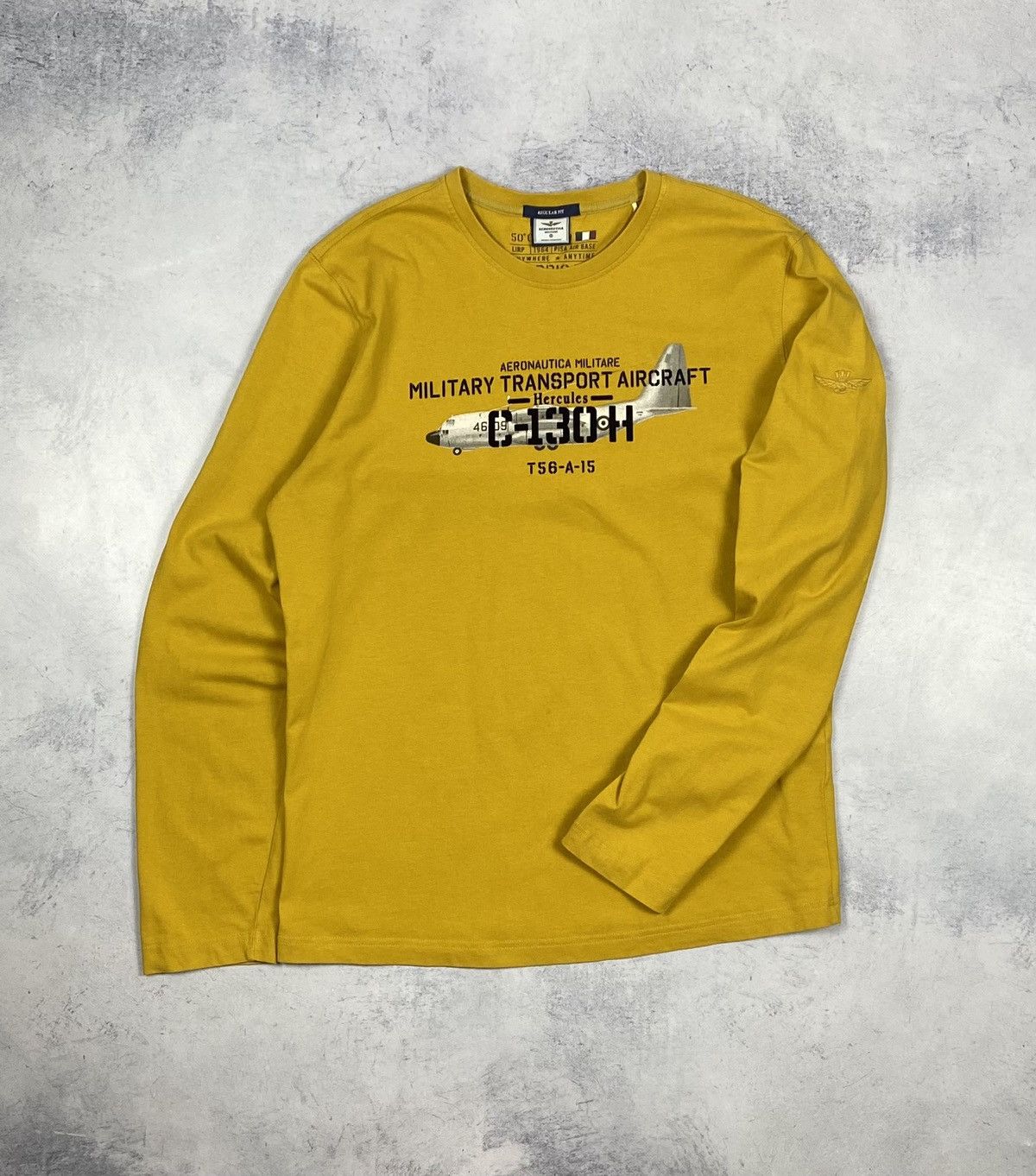 Aeronautica Militare Aeronautica Militare Aircraft Hercules Long Sleeve T Shirt Size US XL / EU 56 / 4 - 2 Thumbnail