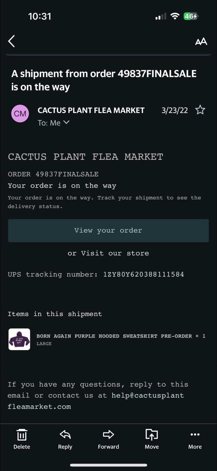Cactus Plant Flea Market Cpfm must be born again hoodie purple Size US L / EU 52-54 / 3 - 9 Thumbnail
