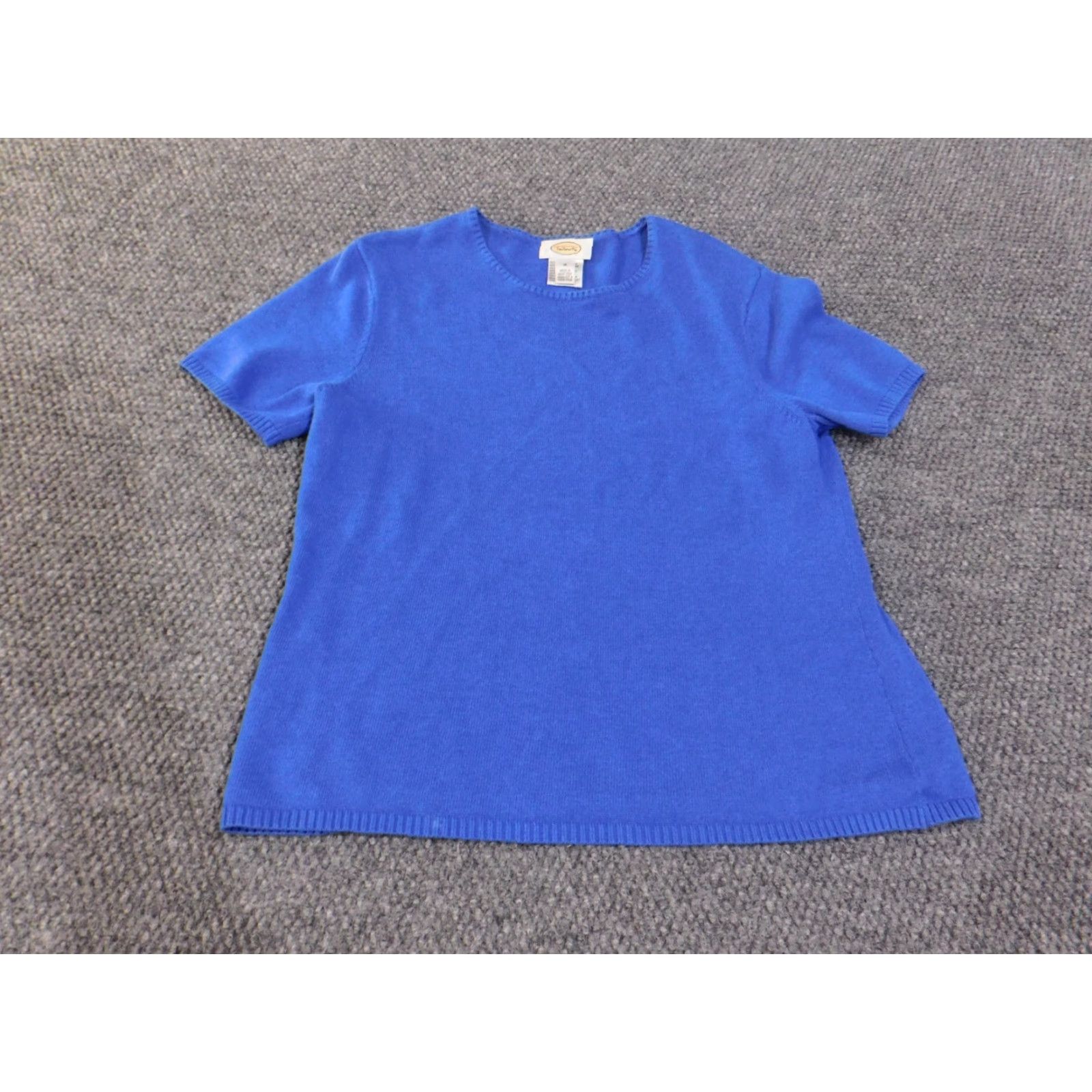 Talbots Talbots Sweater Medium blue womens pullover knit cotton rayon stretch casual Size M / US 6-8 / IT 42-44 - 2 Thumbnail