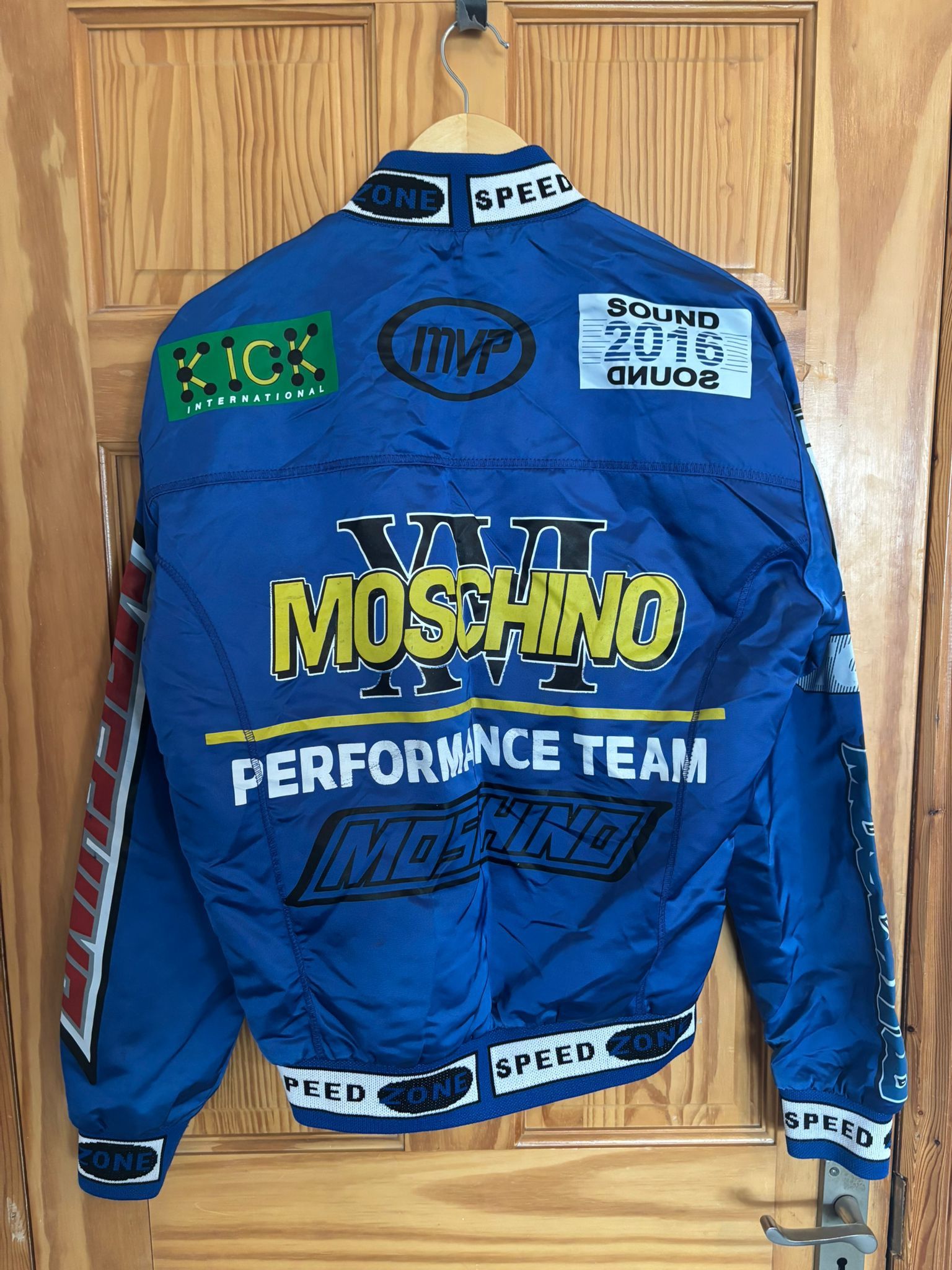 Moschino Moschino Couture Blue Bomber Jacket | Grailed