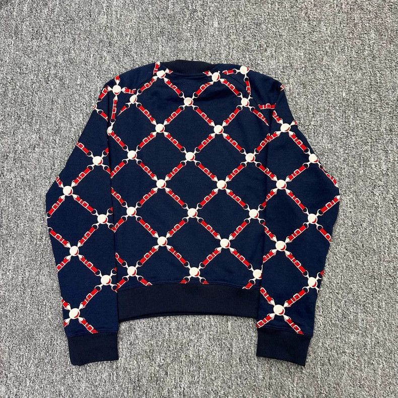Hermes Hermes Chain printed navy blue sweatshirt 2503-Nextarrow Size XS / US 0-2 / IT 36-38 - 2 Thumbnail