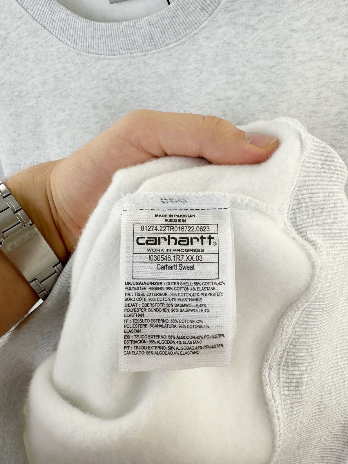 Carhartt Wip Carhartt Ash Heather Sweatshirt Size US XL / EU 56 / 4 - 11 Thumbnail