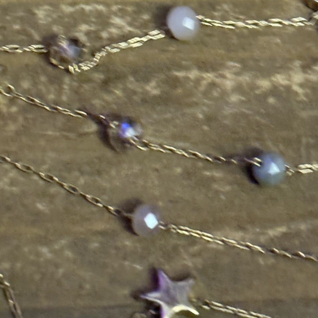 Other Long gold tone station crystals and stars necklace Size ONE SIZE - 4 Thumbnail