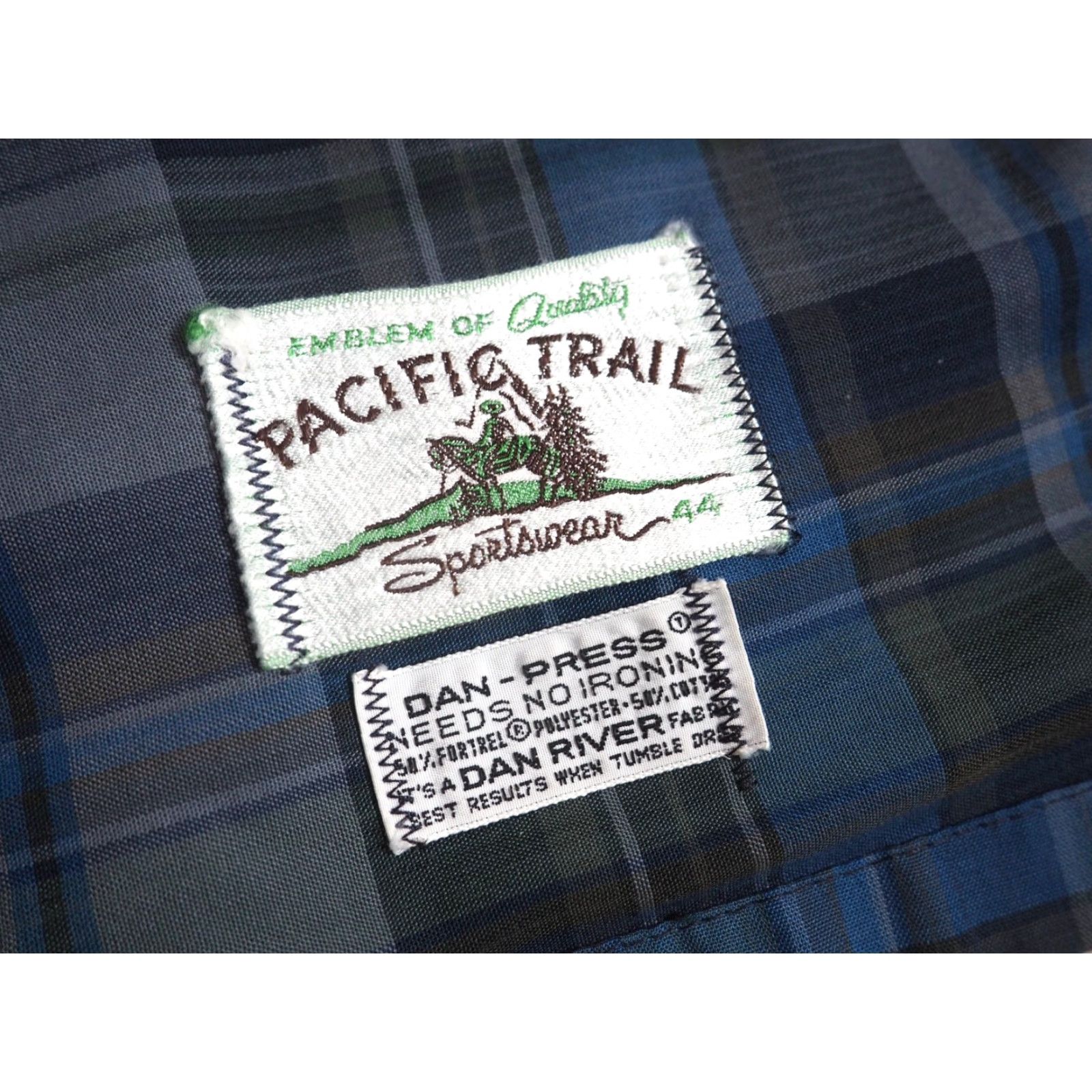 Vintage VINTAGE Pacific Trail Jacket Western Men L Plaid Cotton Blend Short Zip Size US L / EU 52-54 / 3 - 3 Thumbnail