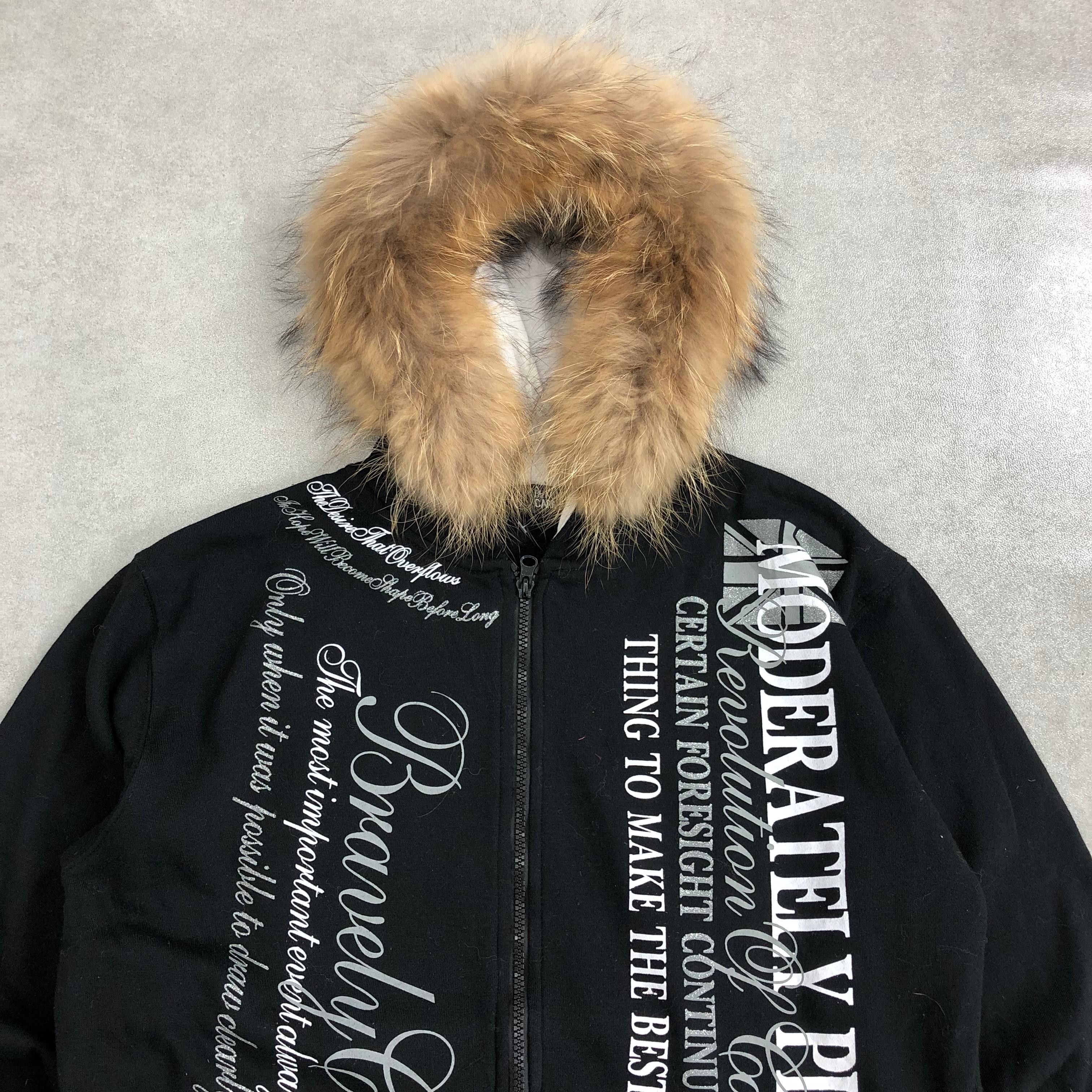 Japanese Brand 2000s Beaumont Carr Poem Goa Gothic Punk Lgb Fur Zip Hoodie Size US L / EU 52-54 / 3 - 3 Thumbnail
