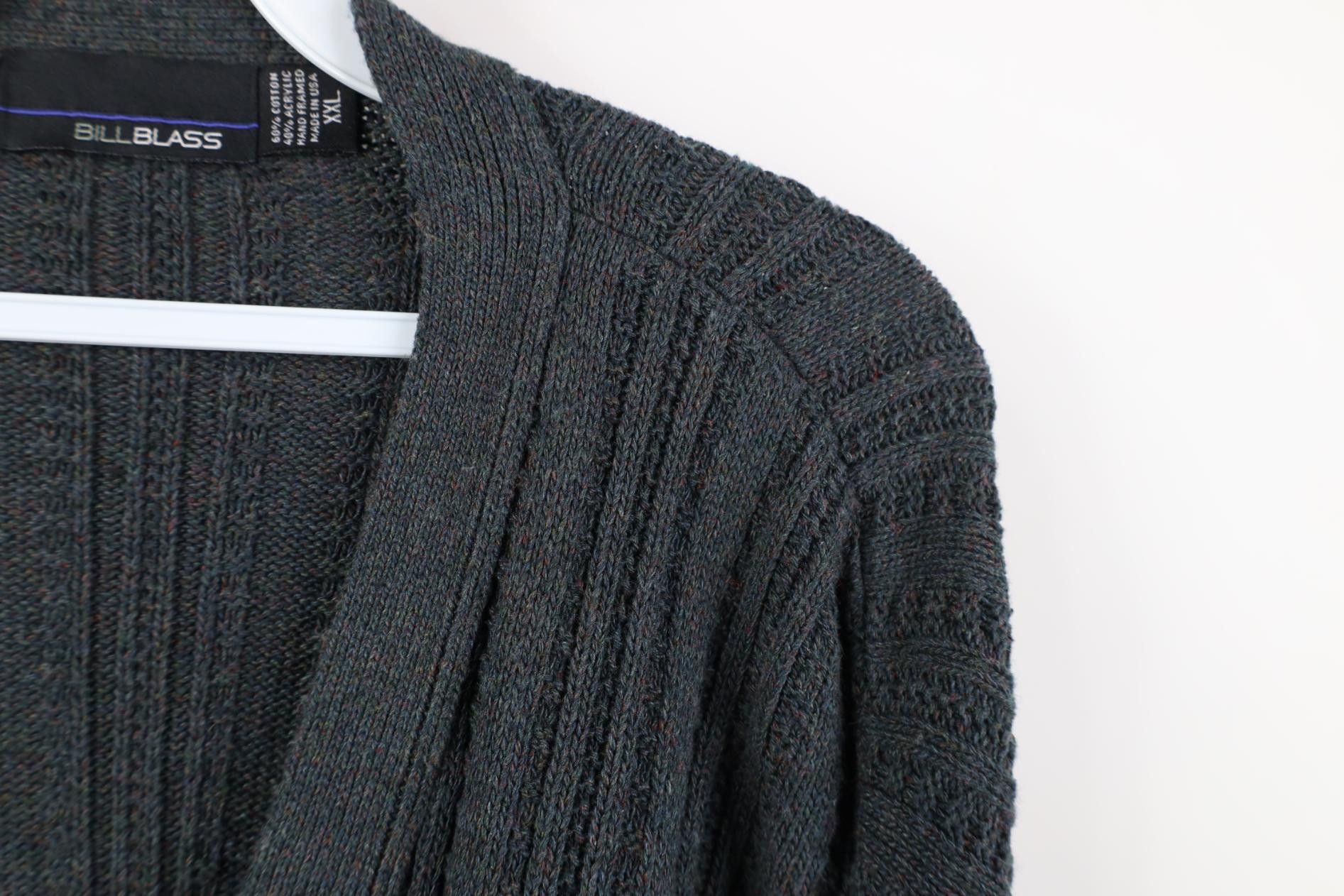 Vintage Vintage 90s Streetwear Rainbow Fleck Knit Cardigan Sweater Size US XXL / EU 58 / 5 - 4 Thumbnail
