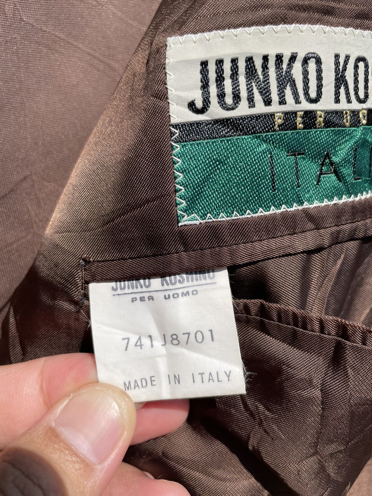 Junko Shimada 🔥Accept Binding Offer🔥Junko Koshino Wool Brown Plaid Blazer Size US L / EU 52-54 / 3 - 10 Thumbnail