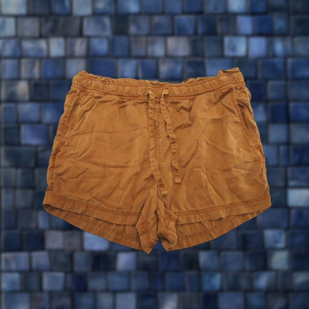 Vintage C&C California Women's Shorts Pull On Lyocell Drawstring Utility Beige Size L Size 36" / US 14 / IT 50 - 1 Thumbnail