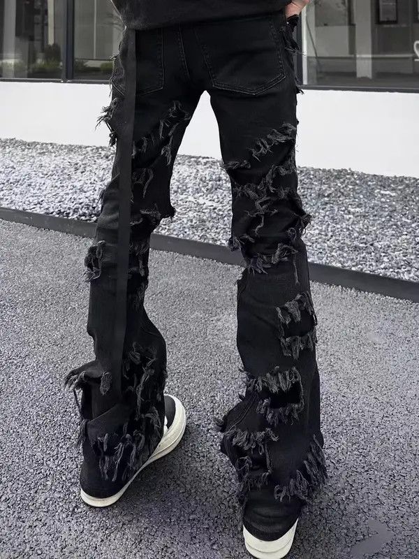 VIBE Street style ripped TO style bootcut jeans Size US 32 / EU 48 - 2 Thumbnail
