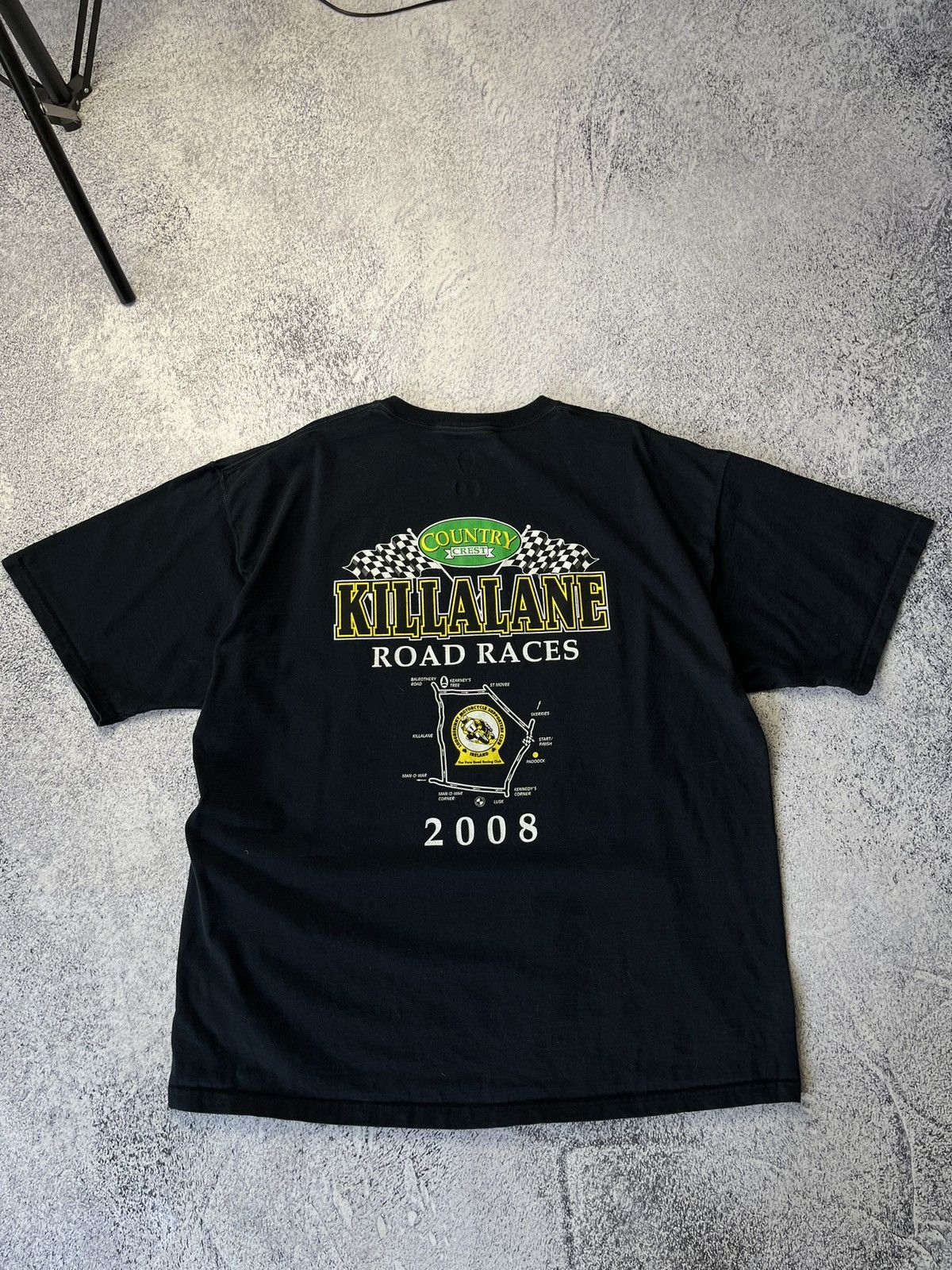 Other Vintage Moto Racing T Shirt Killalane Road Races 2008 Size US XXL / EU 58 / 5 - 12 Thumbnail