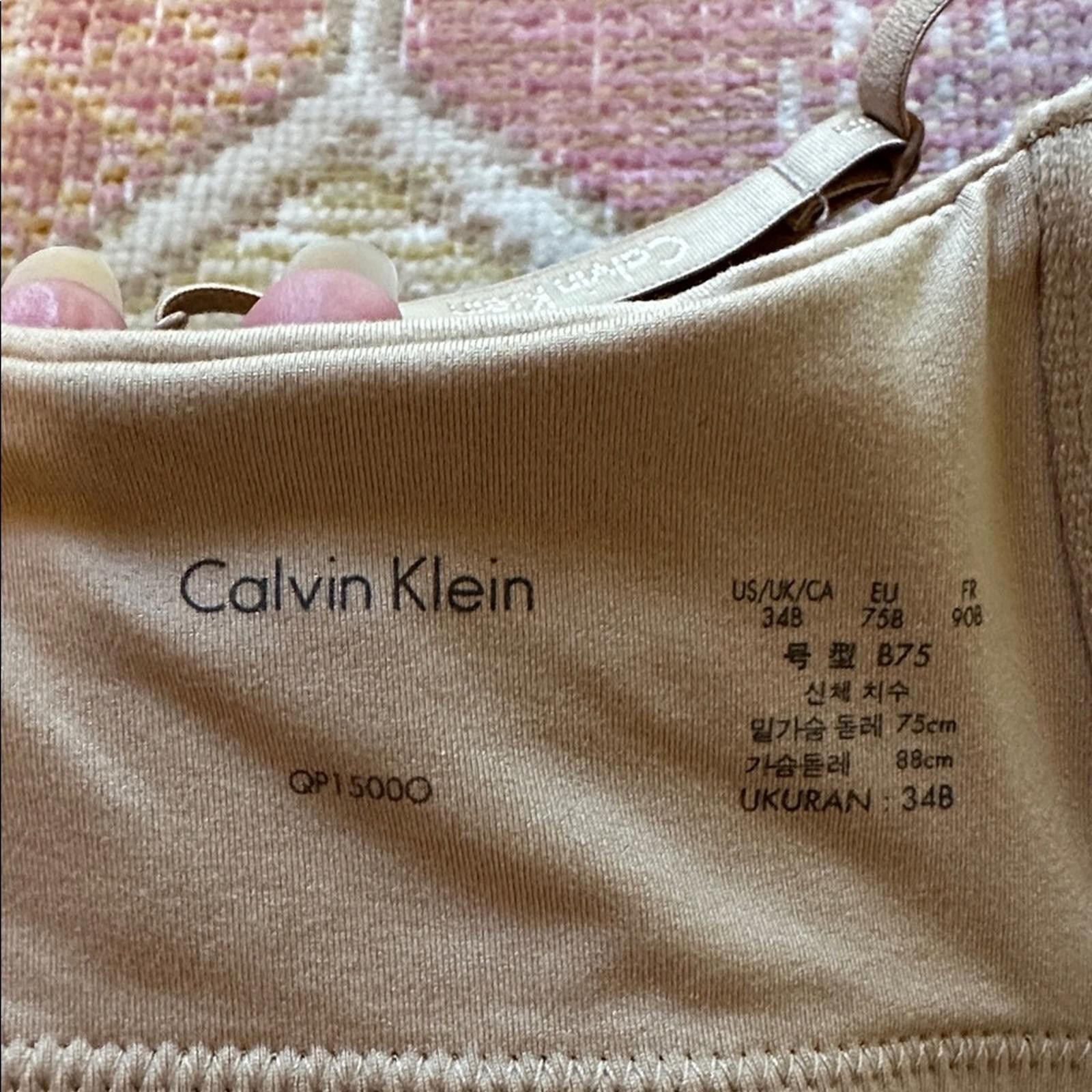 Calvin Klein Calvin Klein Nude Bra 34B NWOT Lined Cups Size ONE SIZE - 5 Thumbnail