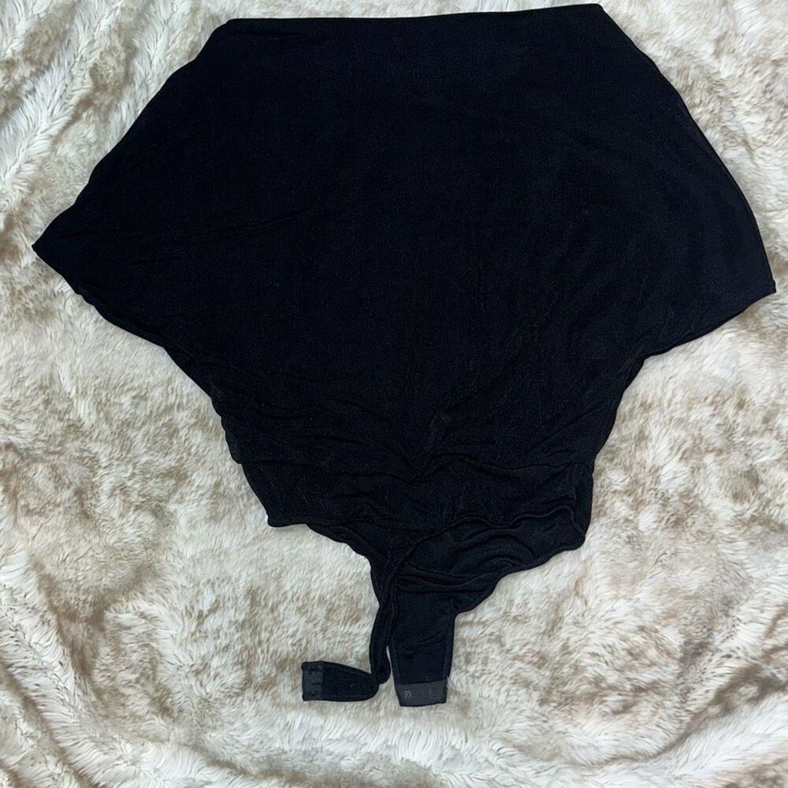 Other Alexia Admor Black Drape Sleeve Bodysuit | Sz M Size M / US 6-8 / IT 42-44 - 6 Thumbnail