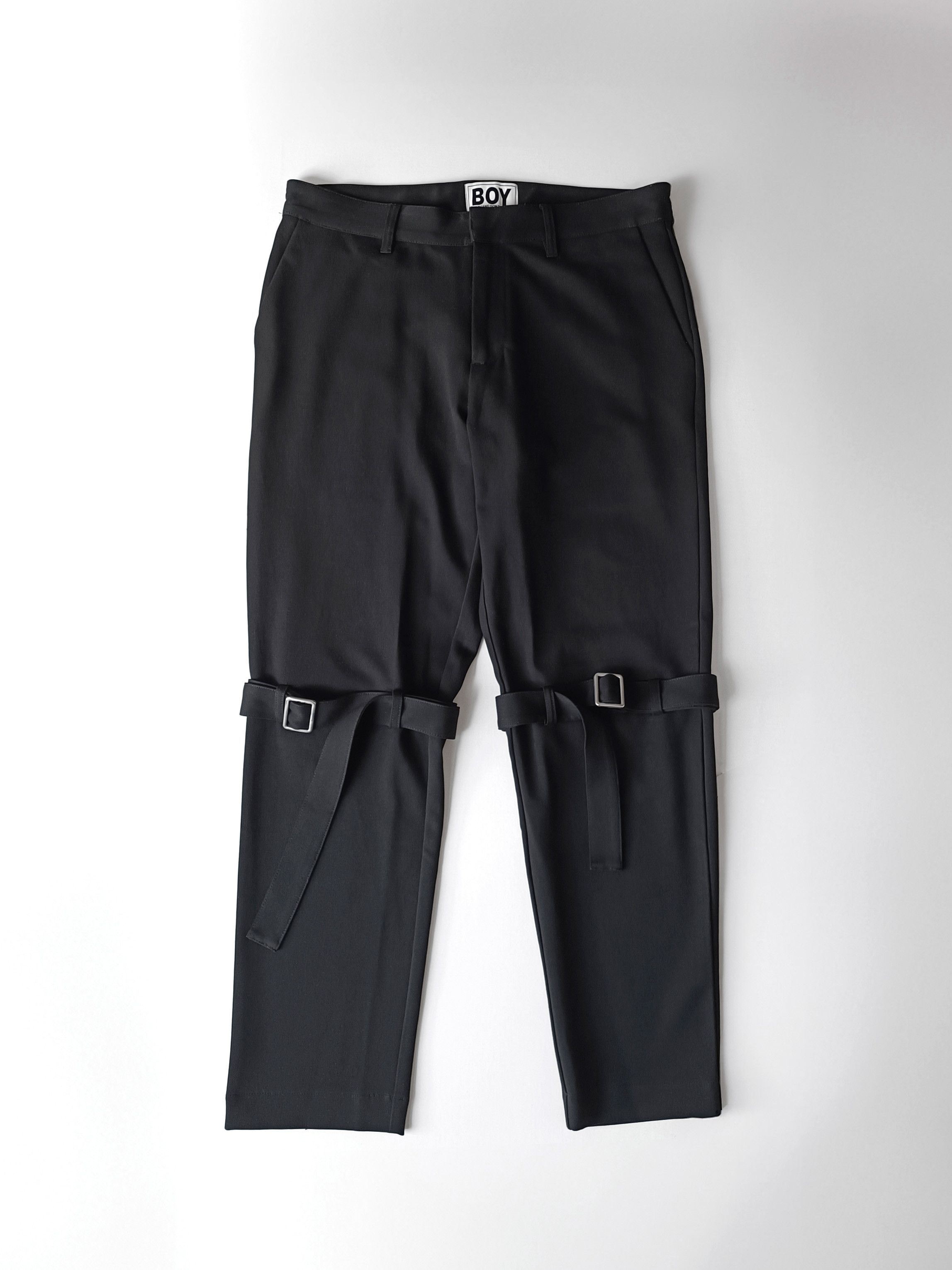 image of Avant Garde x Boy London Cotton Retro Pants W/ Straps By Shane Gonzales in Black, Men's (Size 32)