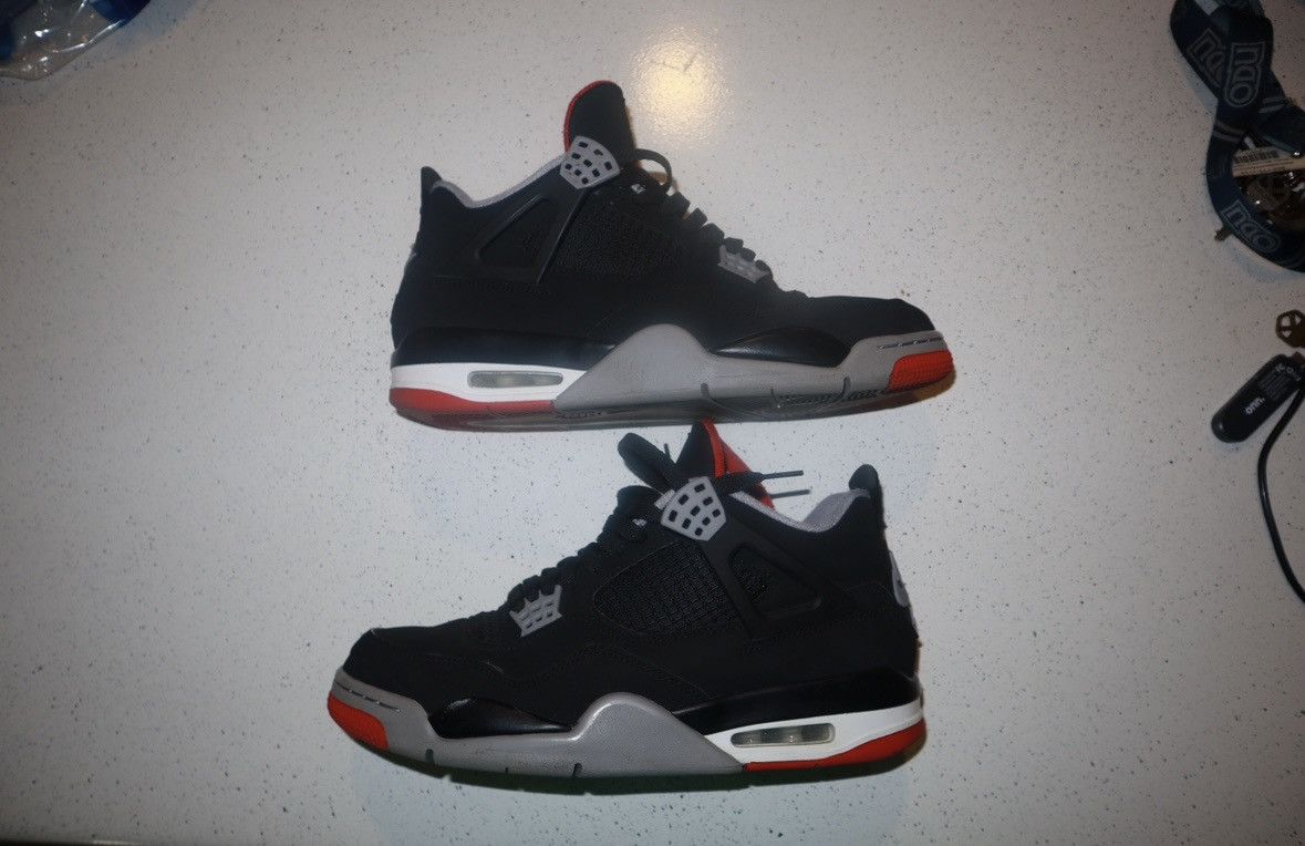 Jordan Brand × Nike Jordan Retro 4 Bred Size US 10.5 / EU 43-44 - 9 Thumbnail
