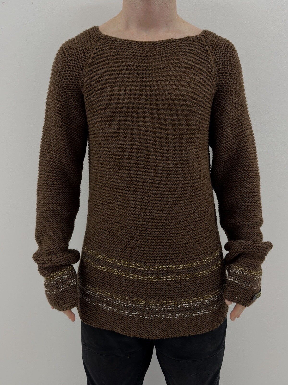 Diesel Vintage Diesel Knit Sweater Men Y2K Brown Pullover 2000s Size US L / EU 52-54 / 3 - 1 Thumbnail