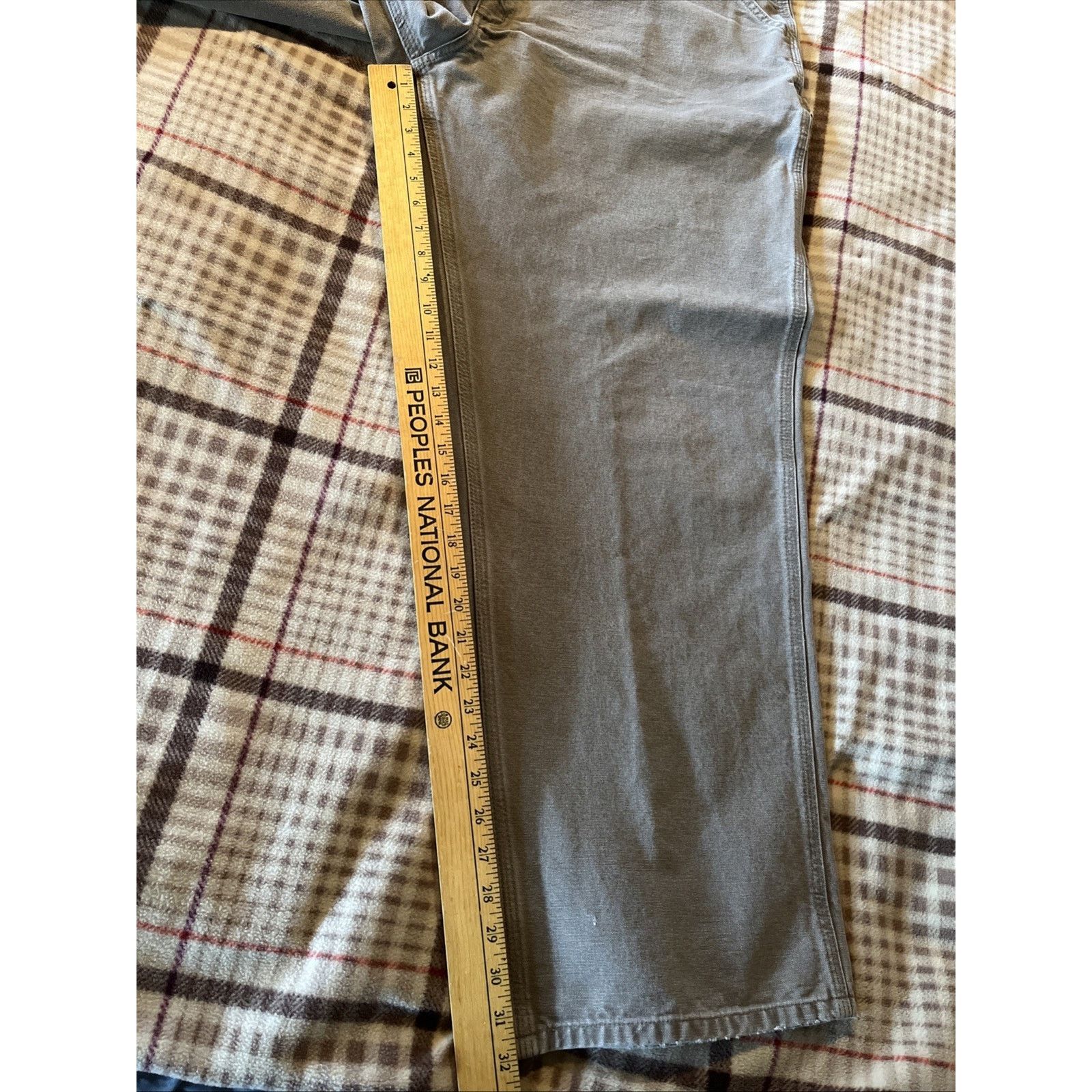 Carhartt Carhartt Men’s Pants 42x32 Gray Dungaree Fit Duck Canvas Size US 42 / EU 58 - 4 Thumbnail