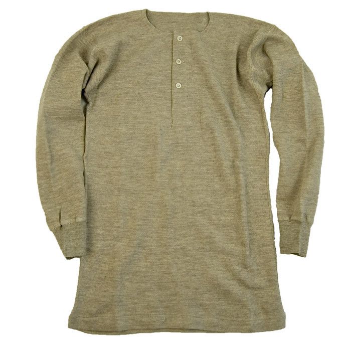 Vintage USA Military WWII Look Henley Top Size US S / EU 44-46 / 1 - 2 Thumbnail