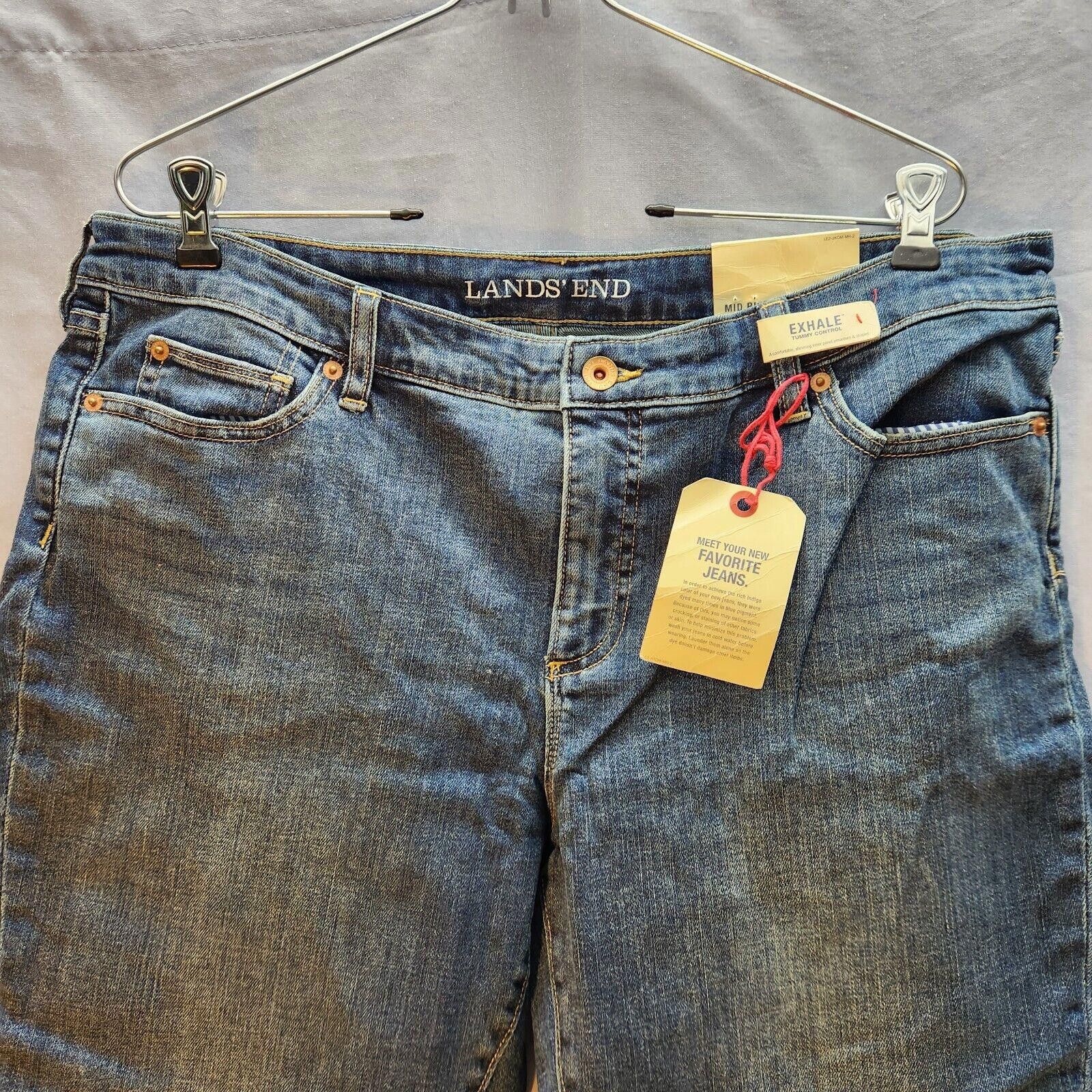 Lands' End Lands End Mid Rise Crop Jeans Womens 16P New NWT Size 38" / US 16 / IT 52 - 2 Thumbnail