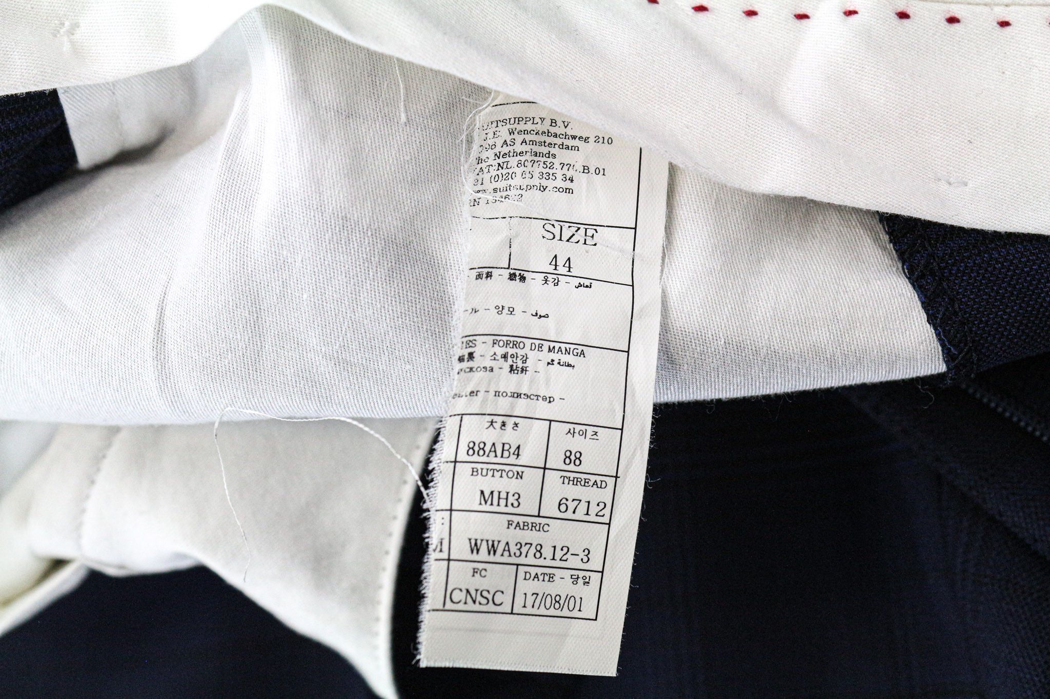 Suitsupply EU44 Blue Checked Pleated Formal Trousers 74726 Size US 28 / EU 44 - 5 Thumbnail