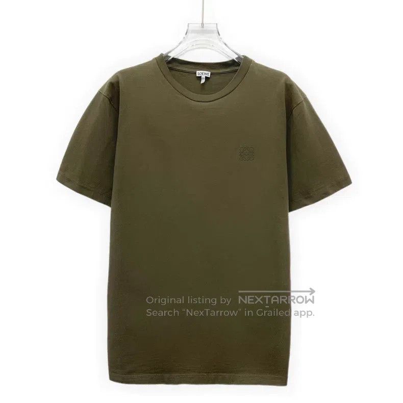 Loewe Loewe Military green logo embroidery cotton round-neck sho Size XS / US 0-2 / IT 36-38 - 1 Thumbnail