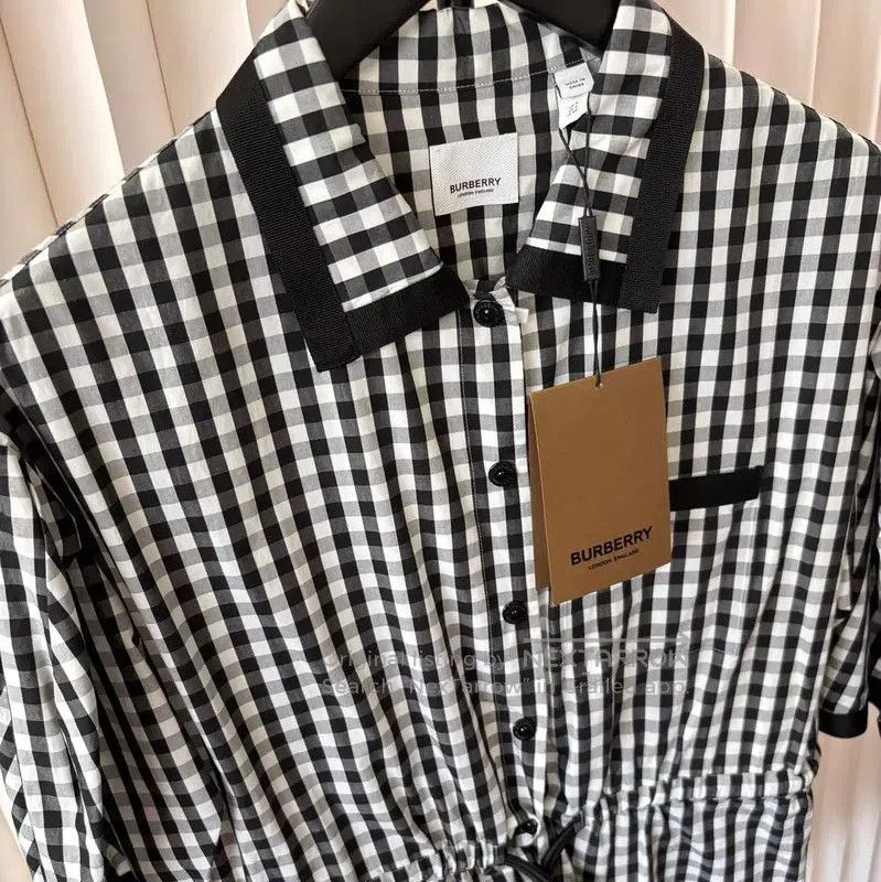 Burberry Burberry Black and Gray Cotton Dress. Size M / US 6-8 / IT 42-44 - 1 Thumbnail