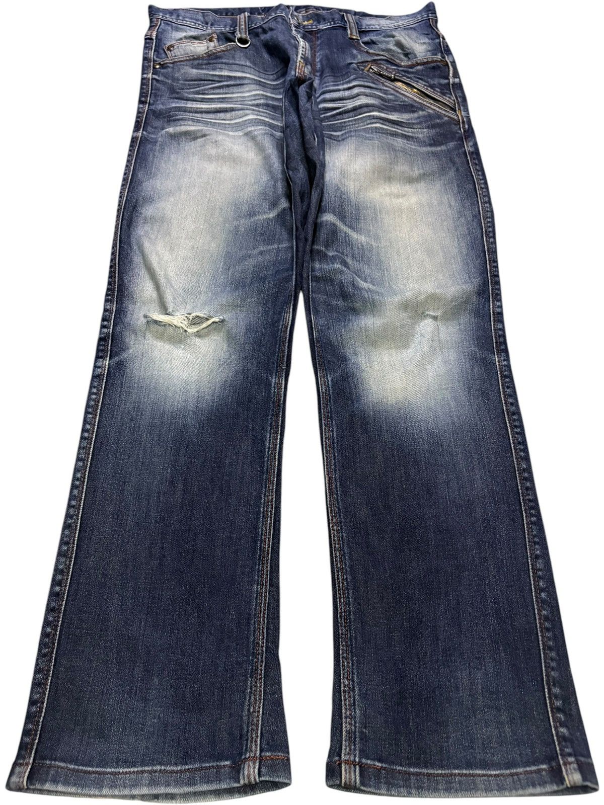 Nicole Club Vintage Nicole Club Whisker Wash Distressed Bootcut Jeans Size US 32 / EU 48 - 1 Thumbnail