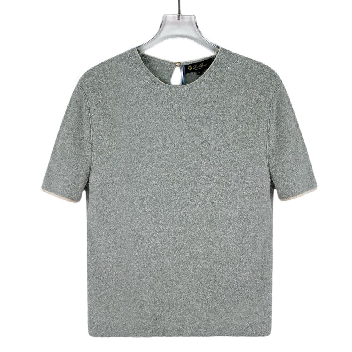 Loro Piana Loro Piana Grey Silk Cotton Blend Short Sleeve T-Shirt K26WX Size S / US 4 / IT 40 - 1 Thumbnail