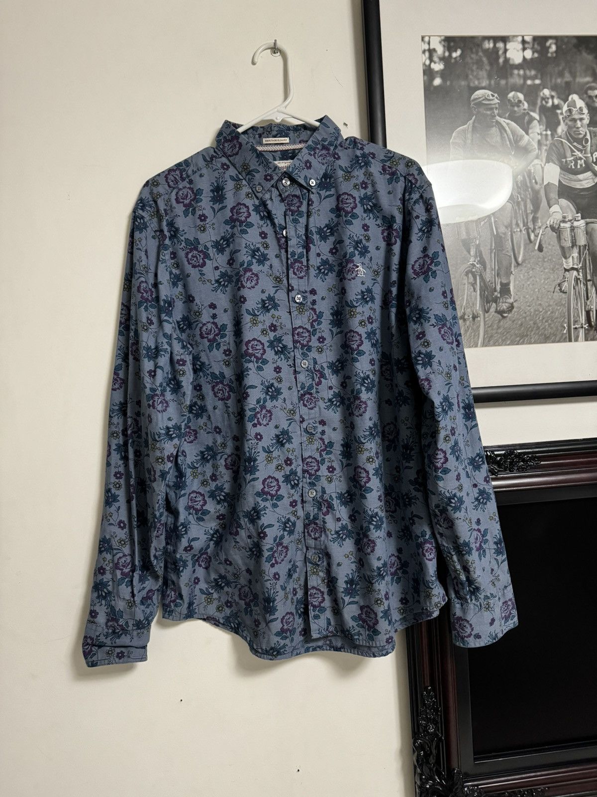 Original Penguin Vintage Penguin Floral Button Down Size US XL / EU 56 / 4 - 1 Thumbnail