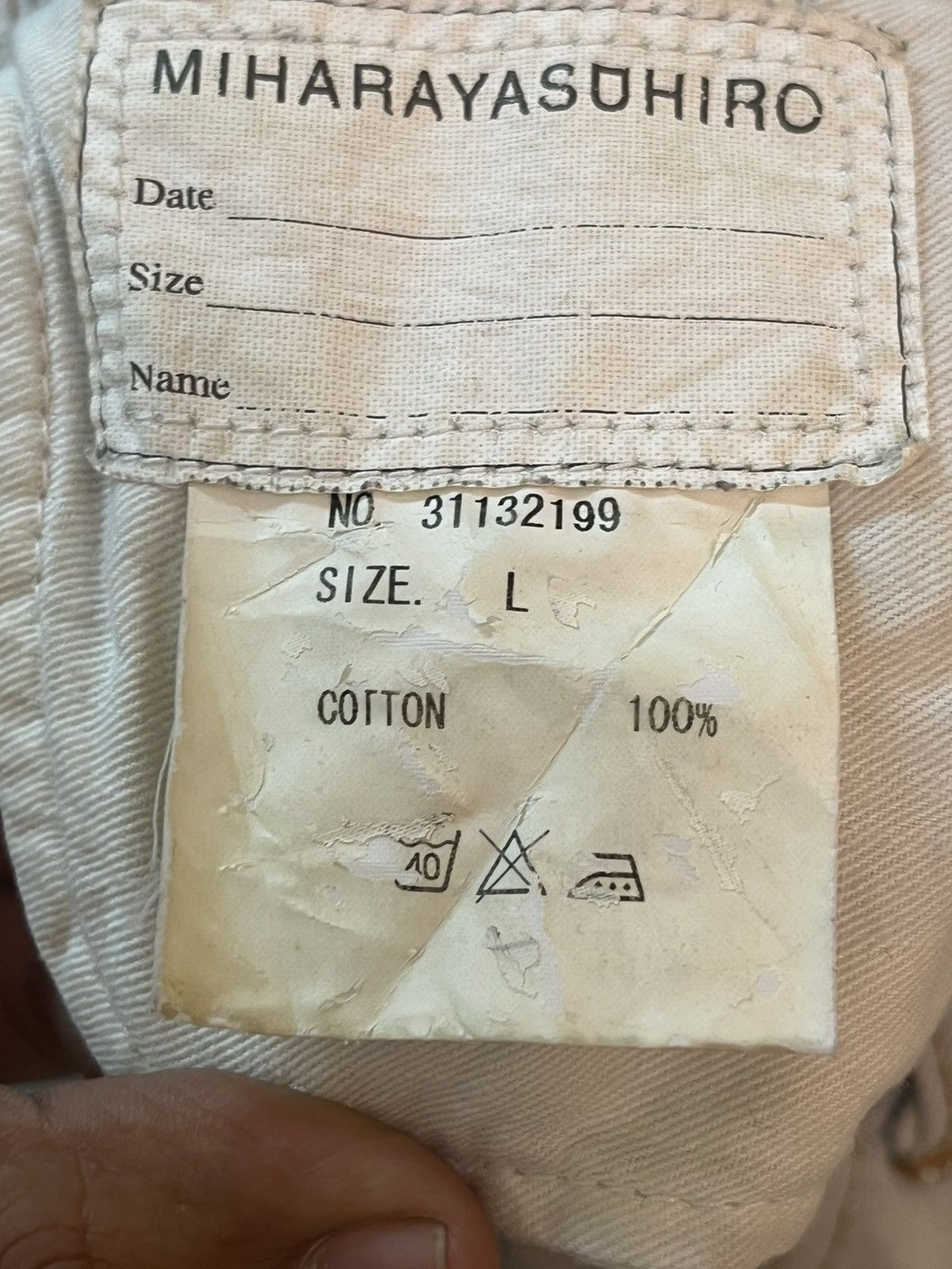 Maison MIHARA YASUHIRO Vintage Maison Mihara Yasuhiro Two Tone Dividing Seams denim Size US 35 - 14 Thumbnail