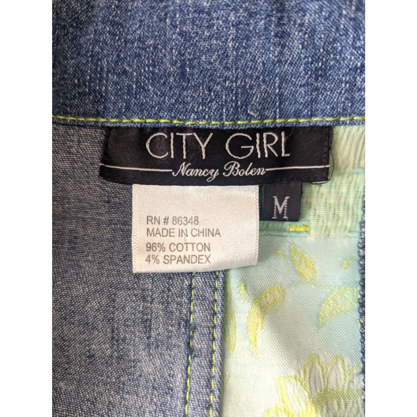 Denime Vintage 00s Y2K Art Deco Embroidered Denim Lace Jacket Size M Blue User: Vintage 00s Y2K Art Deco Embroidered Denim Lace Jacket Size M Blue Size M / US 6-8 / IT 42-44 - 4 Thumbnail