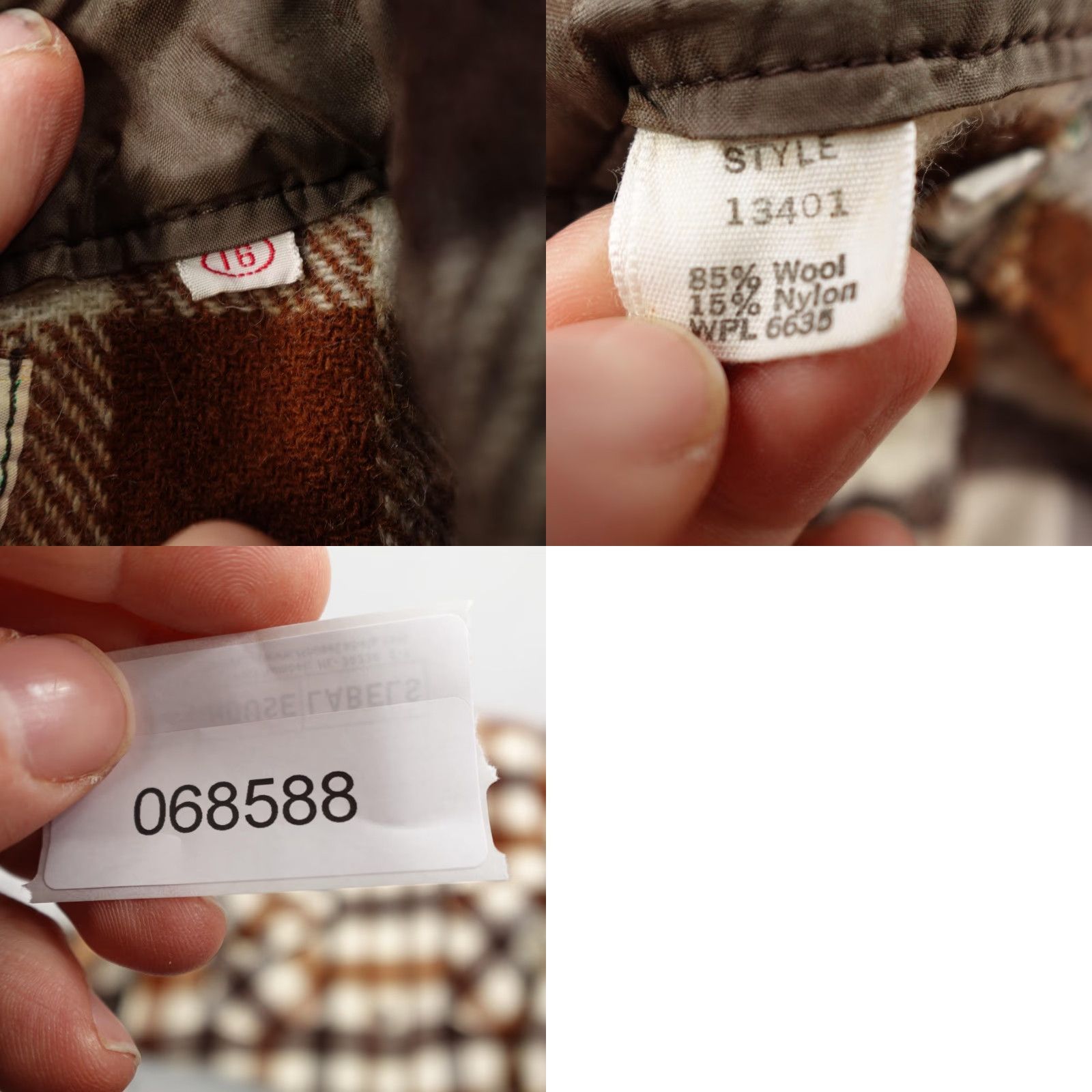 Vintage VINTAGE L.L. Bean Shirt Womens Large Brown Plaid Flannel Wool Blend Button-Up 50s Size L / US 10 / IT 46 - 8 Thumbnail
