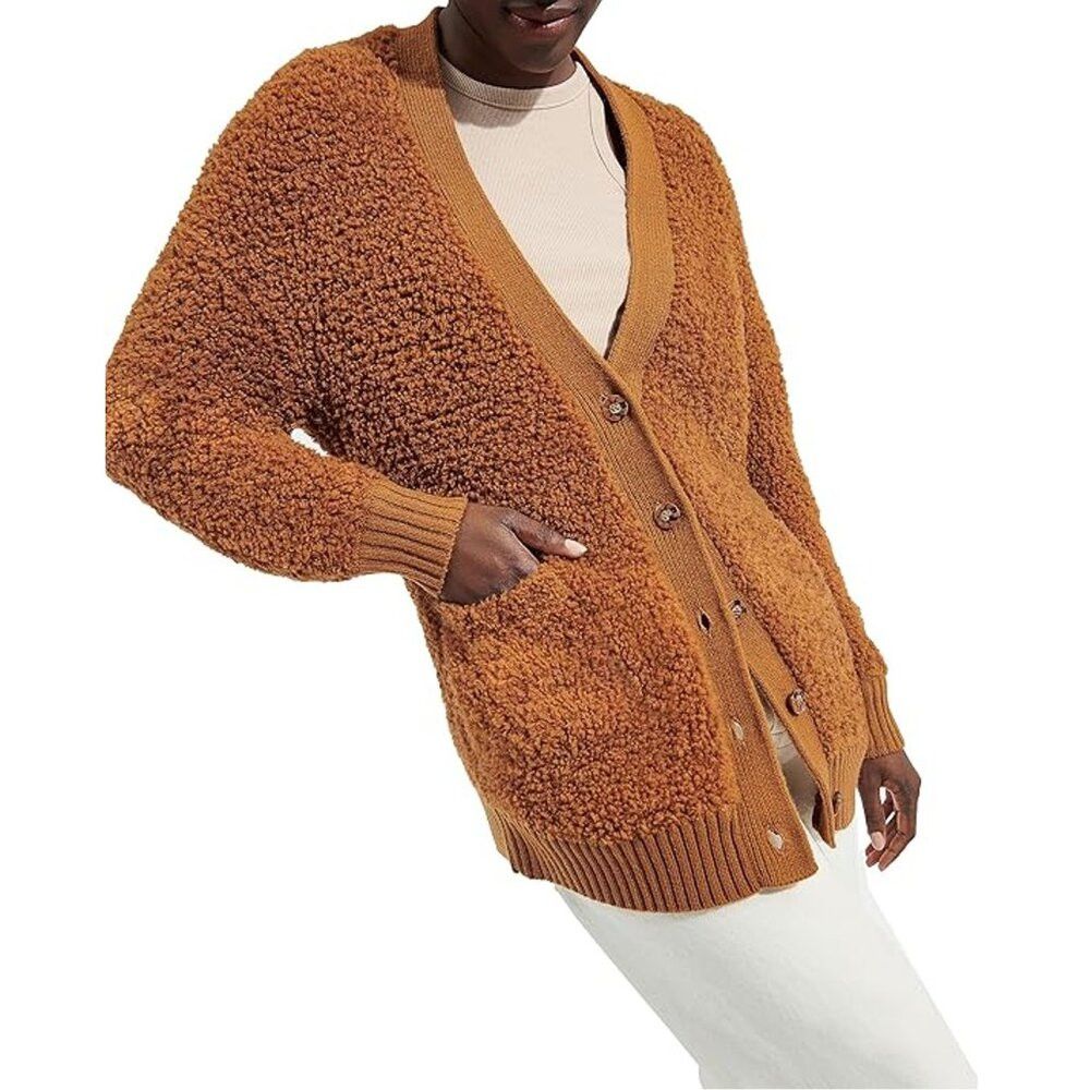 Ugg NWT New $198 UGG Sherell CloudFluff Wool Blend Brown Cardig Size S / US 4 / IT 40 - 3 Thumbnail