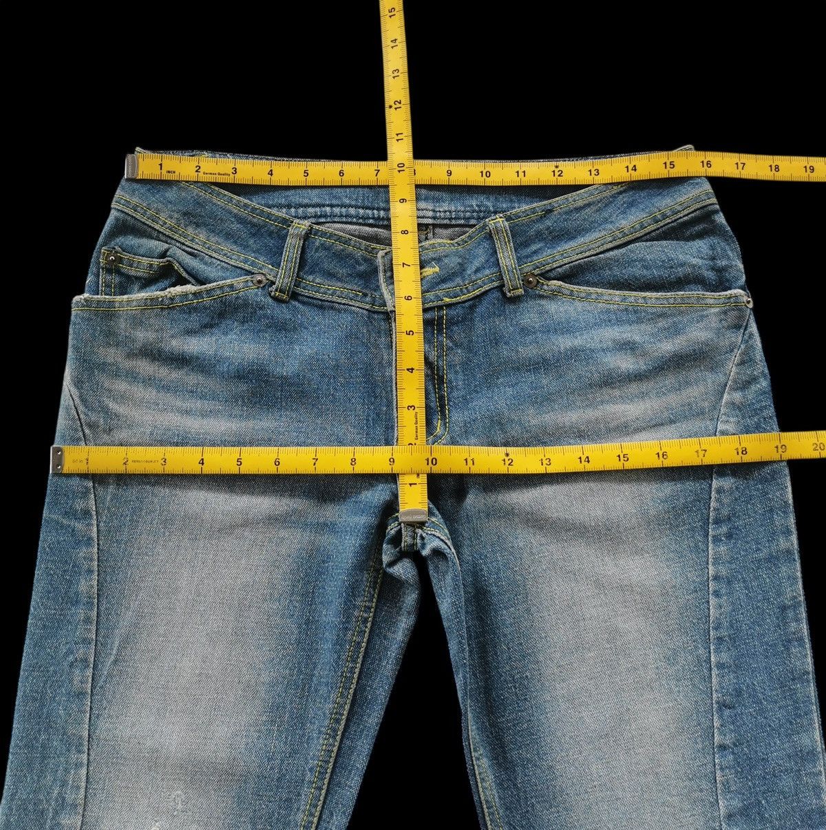 Japanese Brand Y2K Twisted Flare Bootcuts IL Basis Jeans Size 31" - 7 Thumbnail