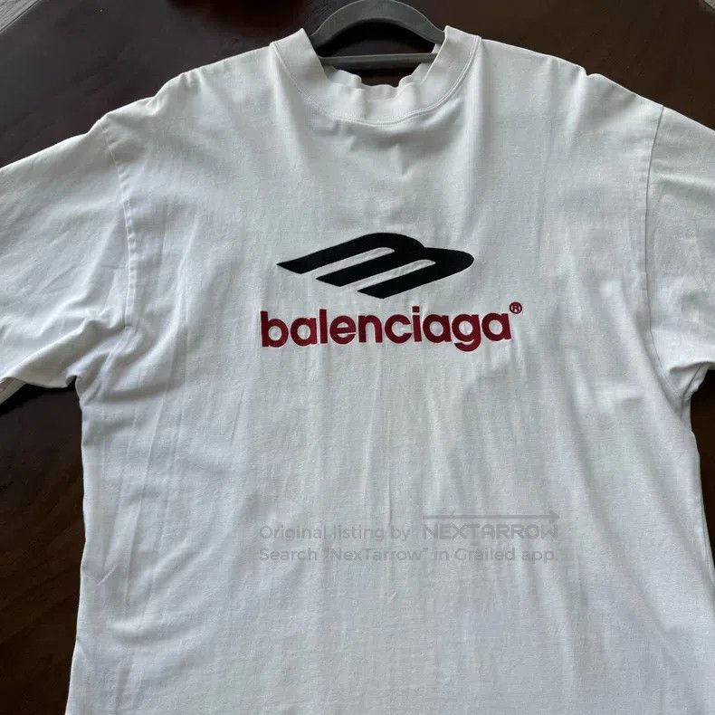 Balenciaga Balenciaga White 3B Sports Embroidered Short Sleeve T-Shir Size US XS / EU 42 / 0 - 5 Thumbnail