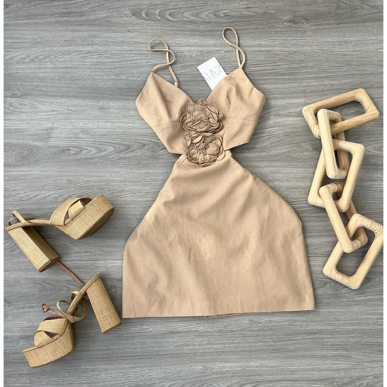 Zara ZARA Linen-Blend Mini Dress NWT Size L / US 10 / IT 46 - 13 Thumbnail