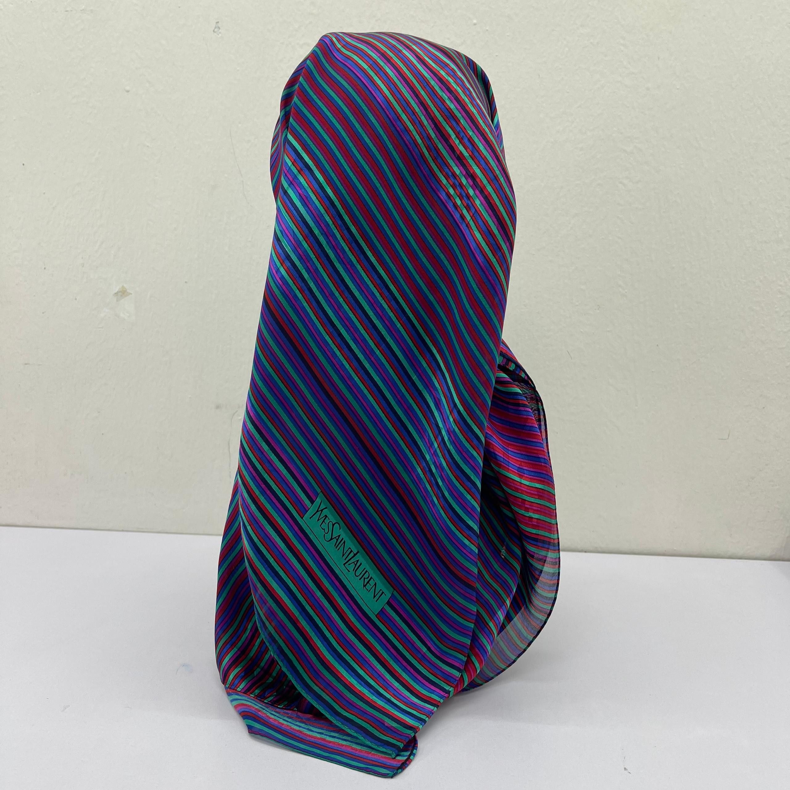 Yves Saint Laurent Vintage Yves Saint Laurent Silk Scarf - S7060 Size ONE SIZE - 4 Thumbnail