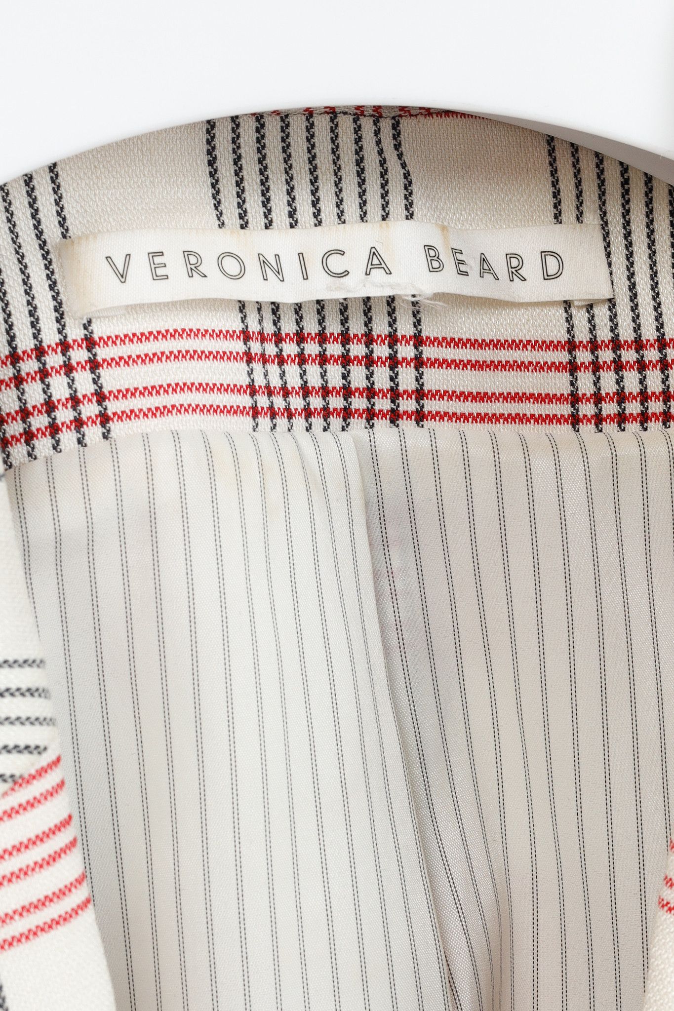 Veronica Beard Veronica Beard Rosa Red & White Plaid Ruffle-Sleeve Vest Size M / US 6-8 / IT 42-44 - 4 Thumbnail