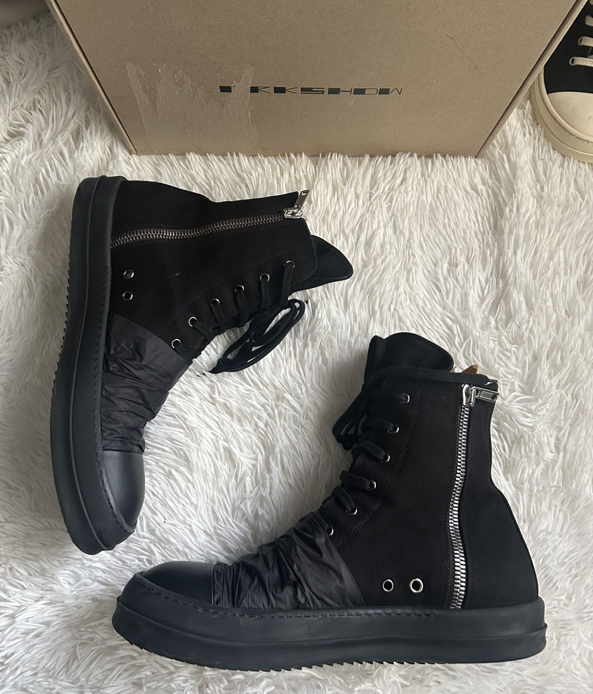 Rick Owens Drkshdw Rick Owens Drkshdw Hustler Ramones Black Size 47 Size US 14 / EU 47 - 3 Thumbnail