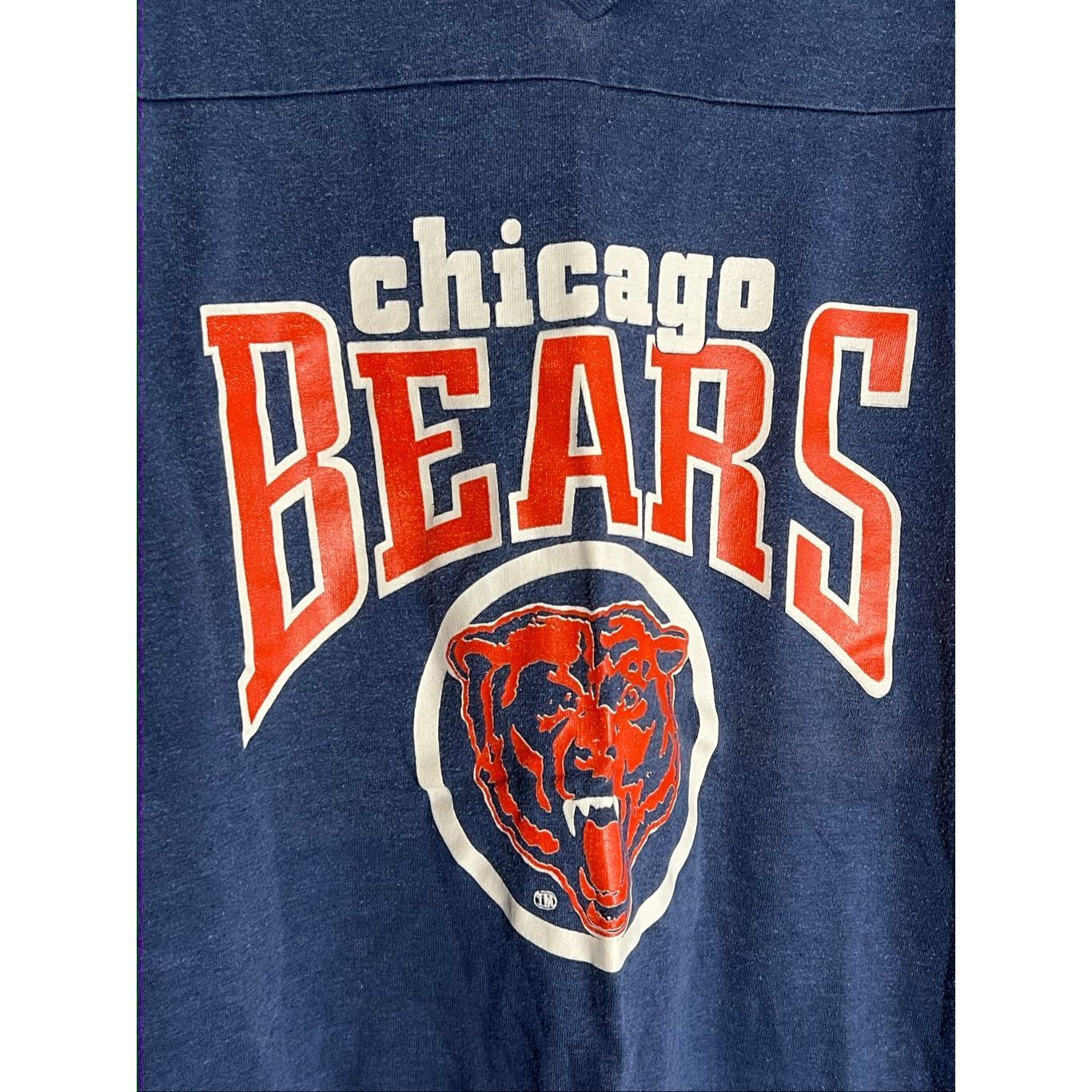 Logo 7 Vintage 80s Logo 7 NFL Chicago Bears 1/2 Sleeve Jersey Shirt Size US XL / EU 56 / 4 - 2 Thumbnail