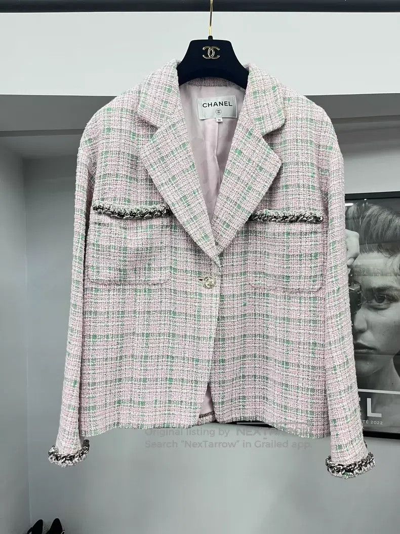 Chanel Chanel Spring and summer pink and green mixed colour braid Size XS / US 0-2 / IT 36-38 - 1 Thumbnail