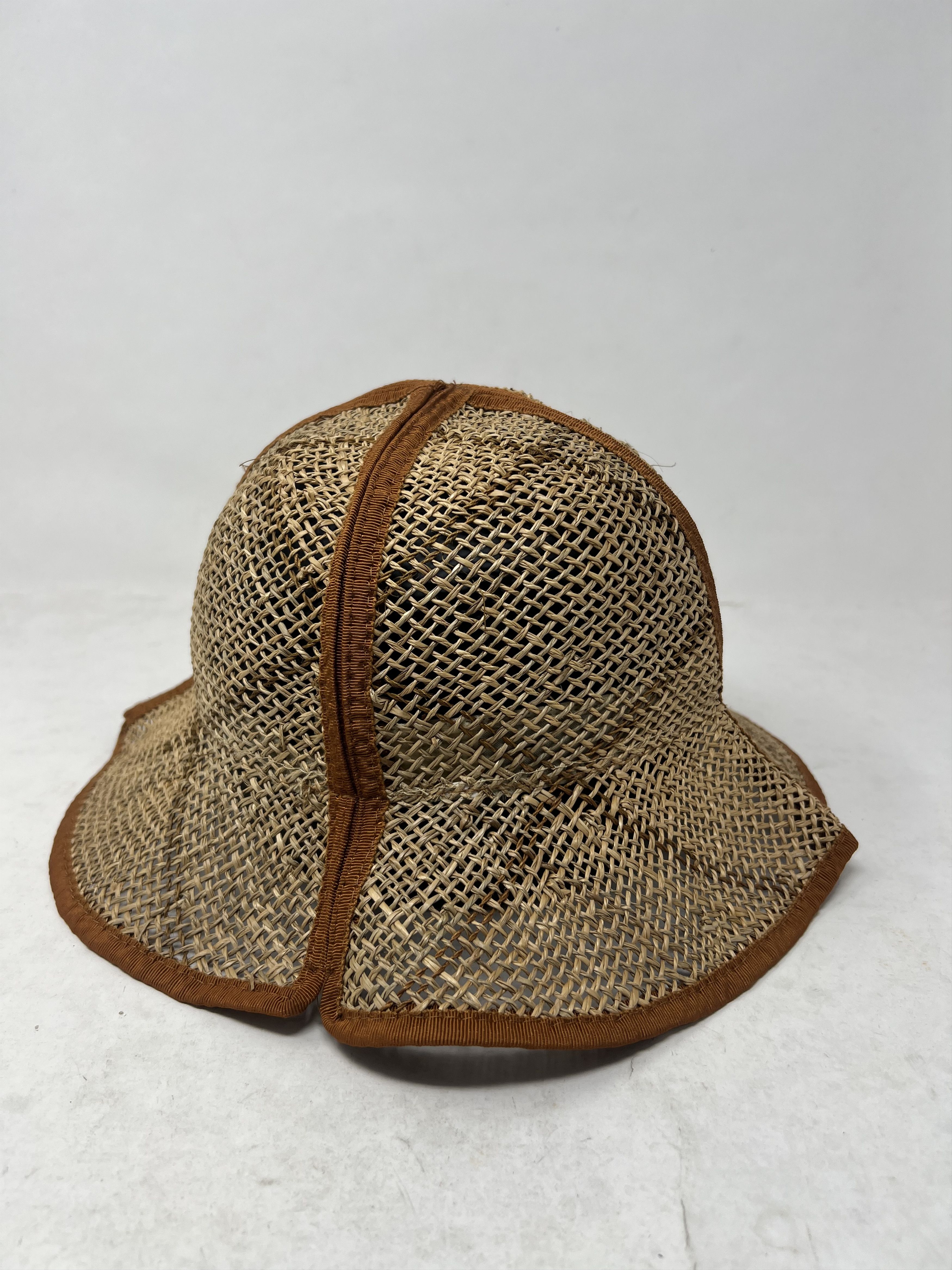 Japanese Brand Marylia Straw Pith Safari Trucker Hat Size ONE SIZE - 1 Thumbnail