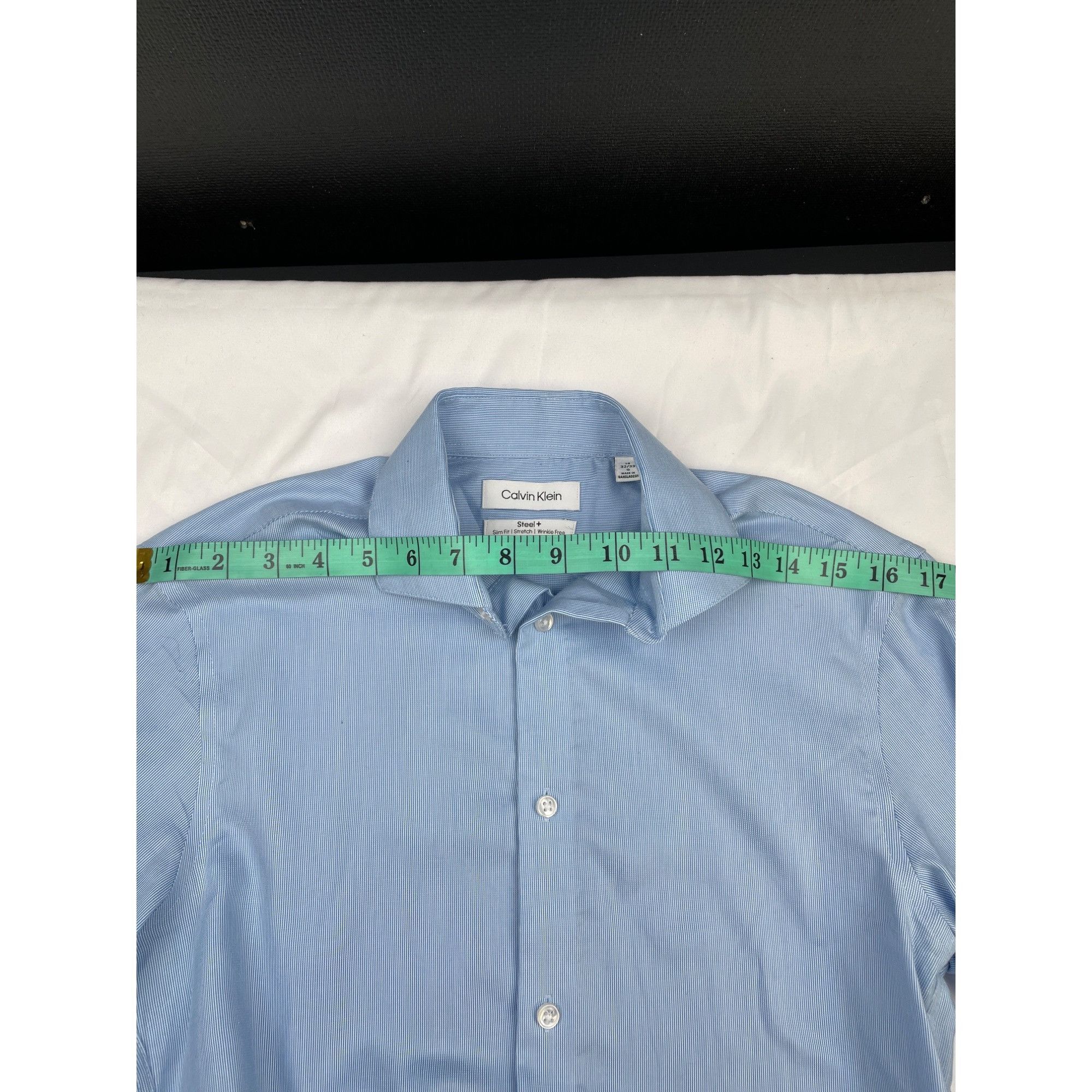 Calvin Klein Calvin Klein Men's Blue Button Up Shirt Slim, Stretch Size S Size US S / EU 44-46 / 1 - 8 Thumbnail