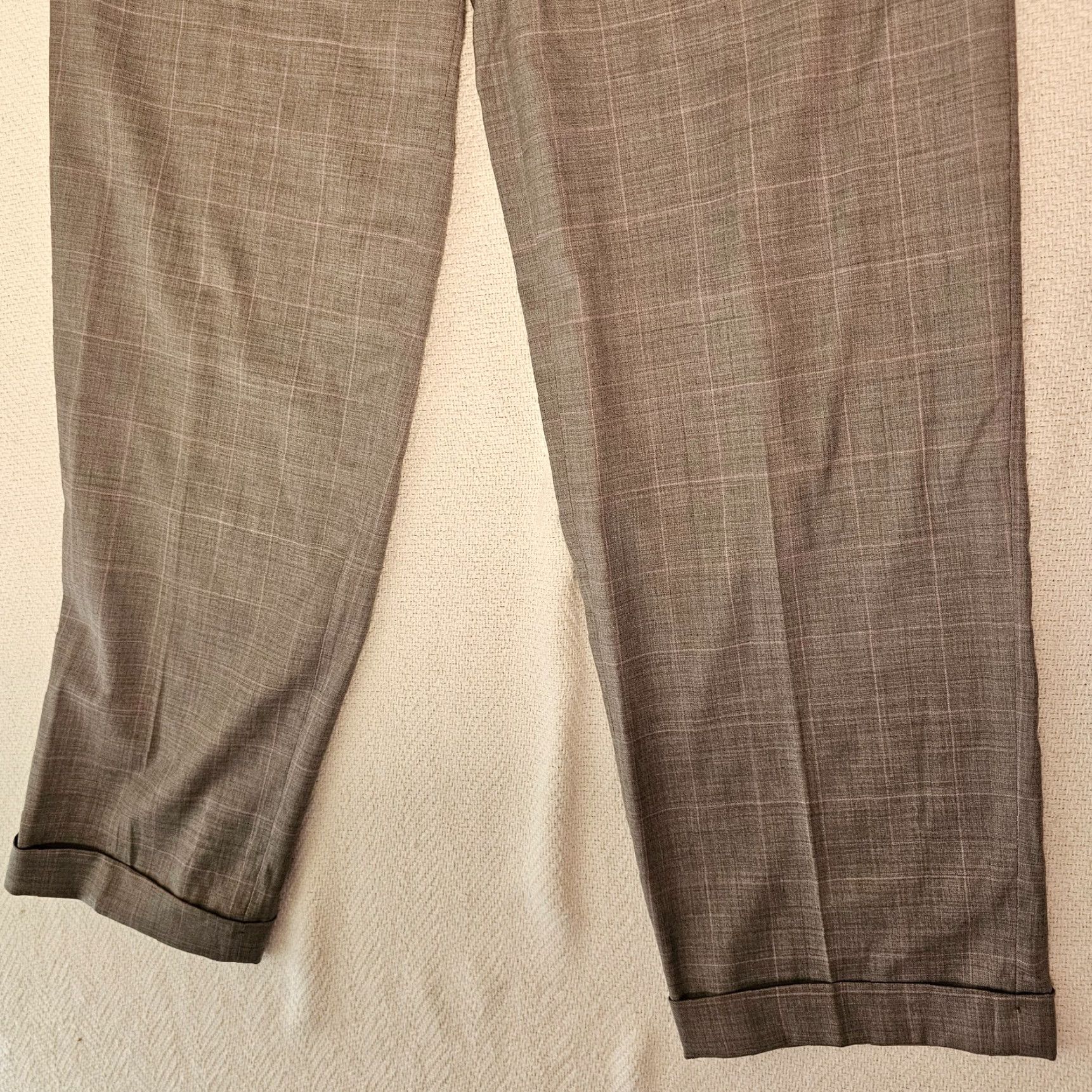 Vintage ANTAS Dress Pants Gray Men 32 Waist 28 Inseam Wool Spandex Regular Straight Belt Loops Front Flat Dress Pant Vintage No Size US 32 / EU 48 - 2 Thumbnail
