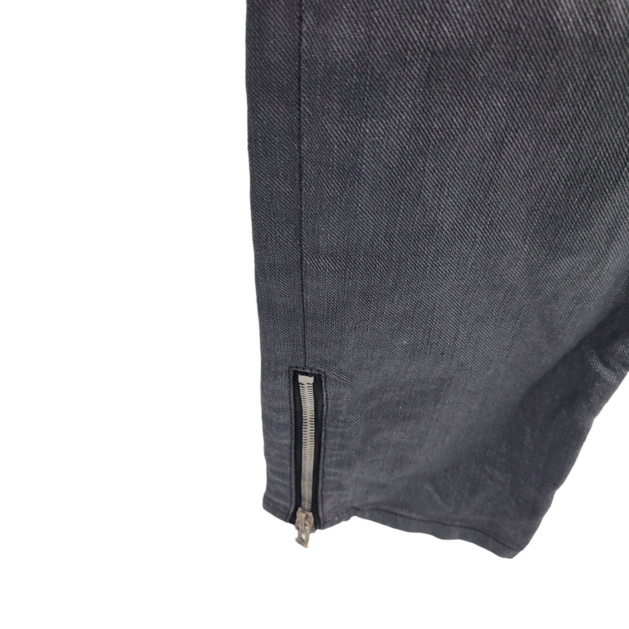 John Galliano Galliano Black Waxed Moto Jeans 32 Ankle Zip Pockets Militar Size 32" / US 10 / IT 46 - 5 Thumbnail
