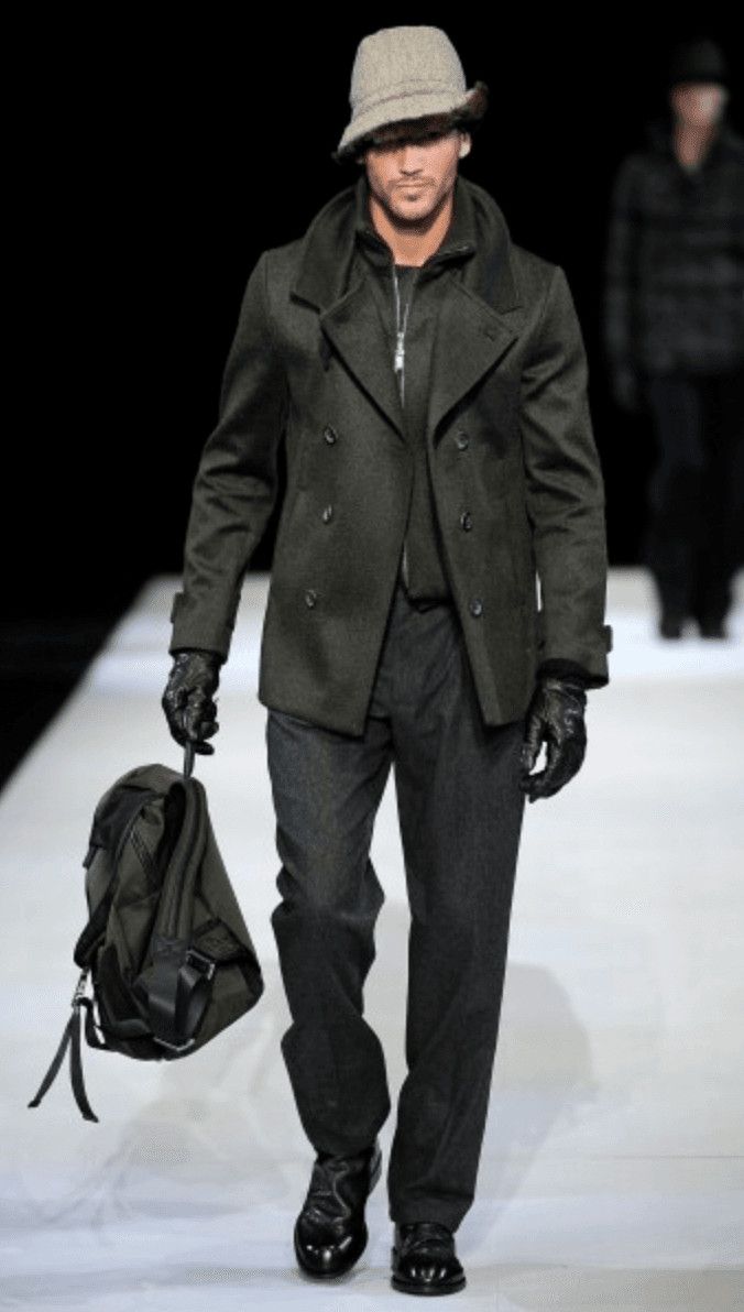 Emporio Armani AW2009 Emporio Armani Dark Green Wool Caban Jacket Size US M / EU 48-50 / 2 - 2 Thumbnail
