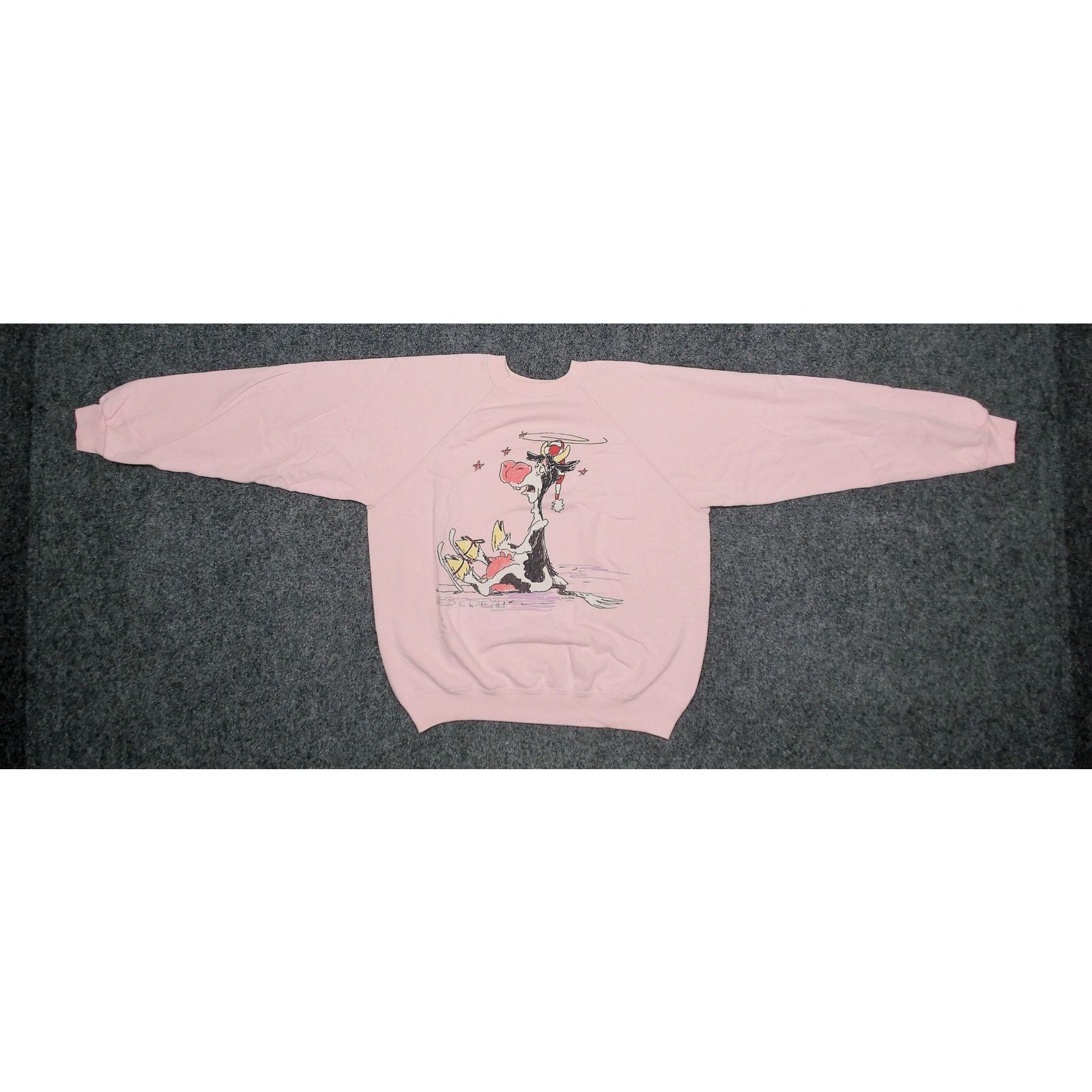 Hanes Vintage Hanes 1989 Wild Side Cow Graphic Boxy Sweatshirt Size XL / US 12-14 / IT 48-50 - 5 Thumbnail