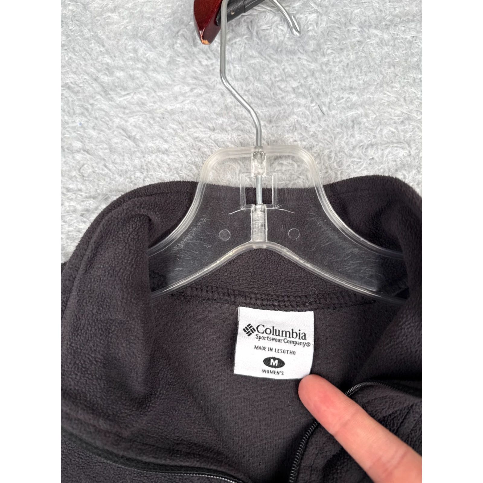 Vintage Columbia Sweatshirt Women Medium Black 1/4 Zip Pullover 100% Polyester Fleece Size M / US 6-8 / IT 42-44 - 6 Thumbnail