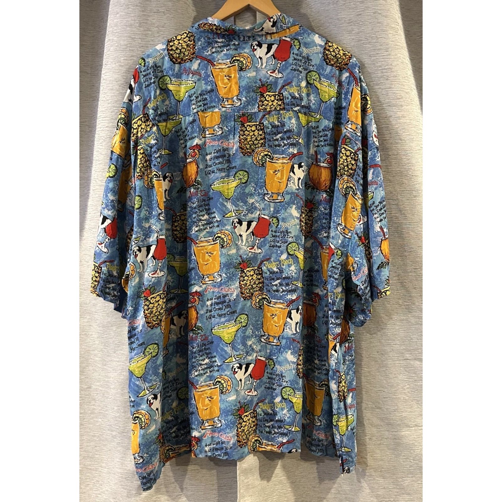 Big Dogs VINTAGE Big Dogs Shirt Mens 5XL Hawaiian Button-Up Short Sleeve Floral Rayon Beach Vacation Aloha Beachwear Pattern Blue Size US XXL / EU 58 / 5 - 4 Thumbnail